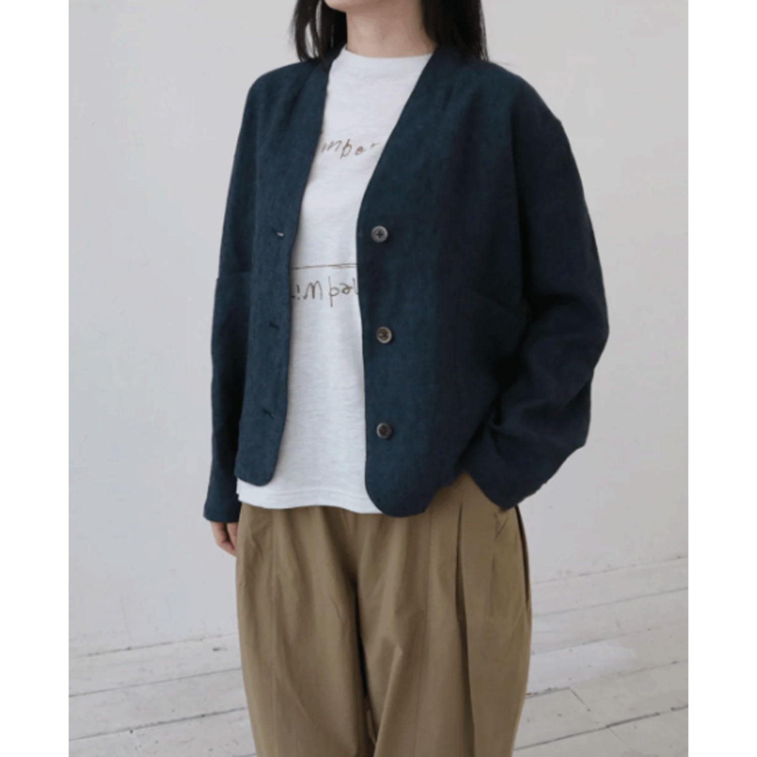 YARRA リネン100ショルダーダーツジャケット