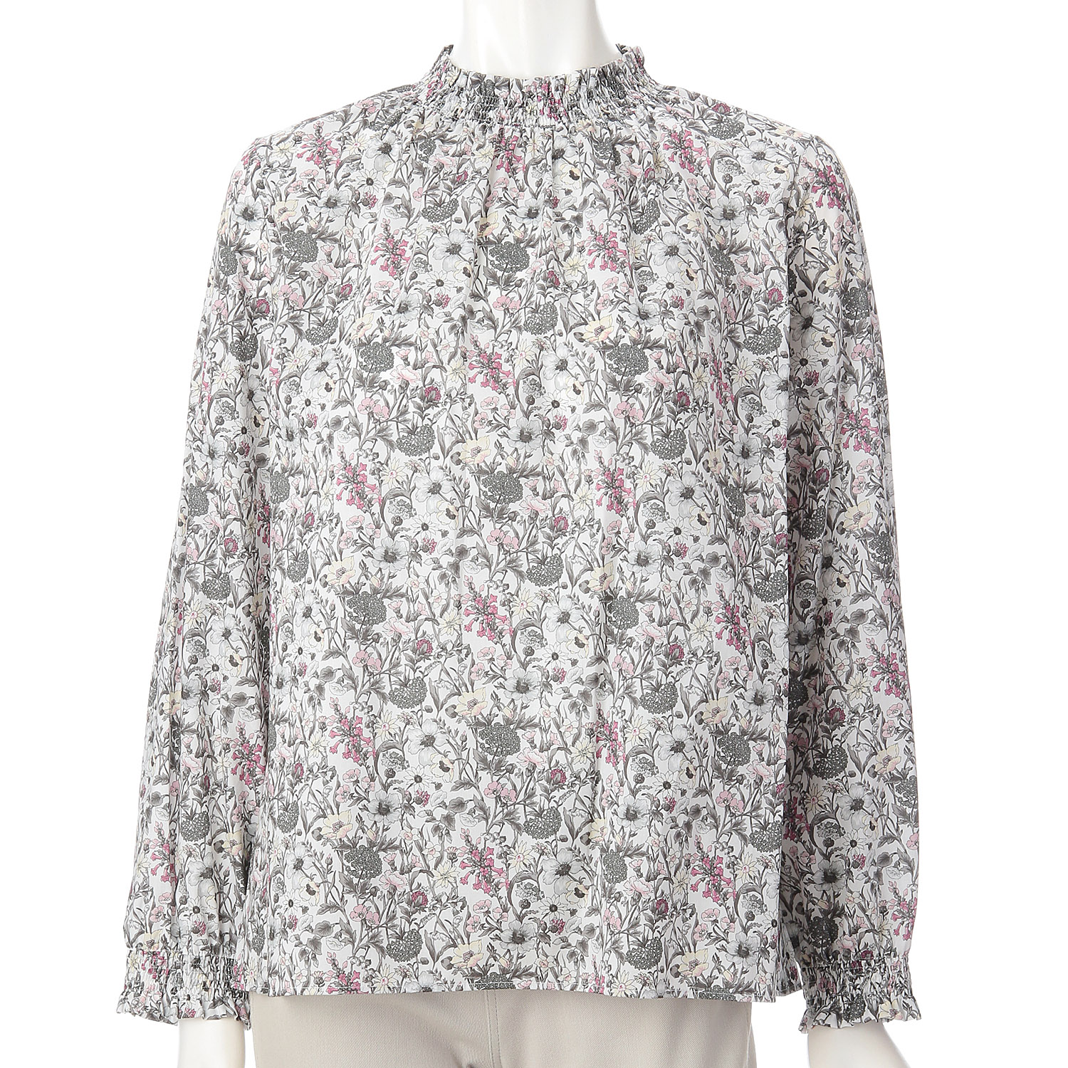 J．sloane LIBERTY シャーリングブラウス