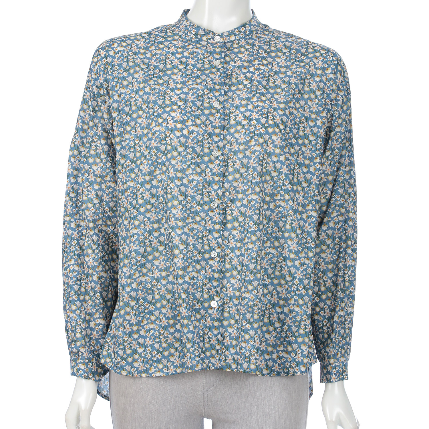 Parkes LIBERTYバンドカラービッグシャツ