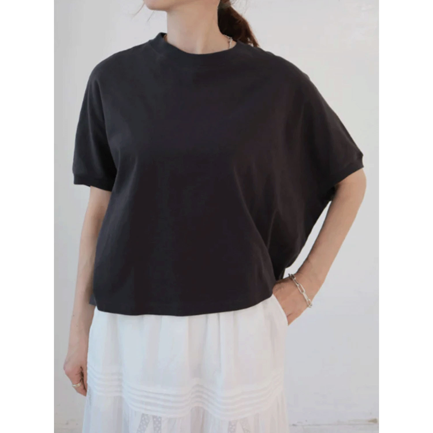 doux bleu モダン天竺ワイドTシャツ