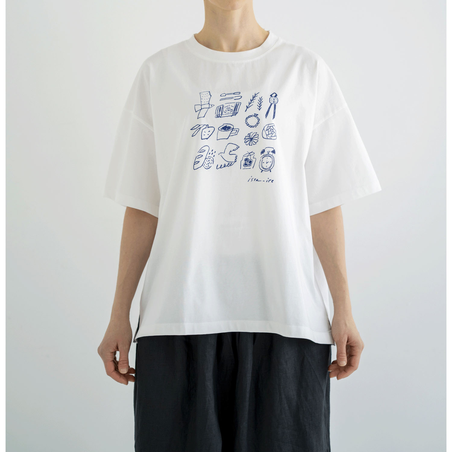 ista－ire コットン天竺 暮らしの小物イラストTEE