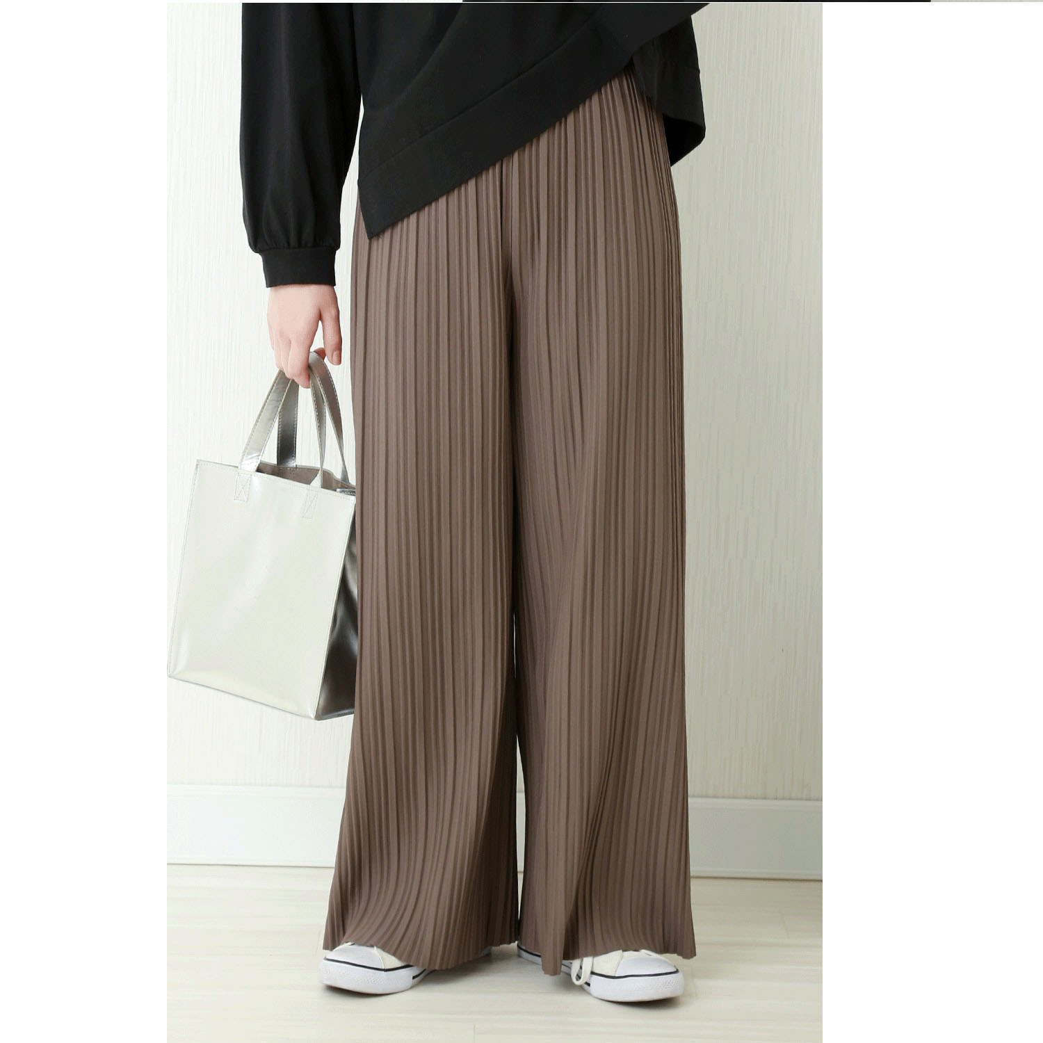 チャームベリーチック 裏起毛プリーツパンツ