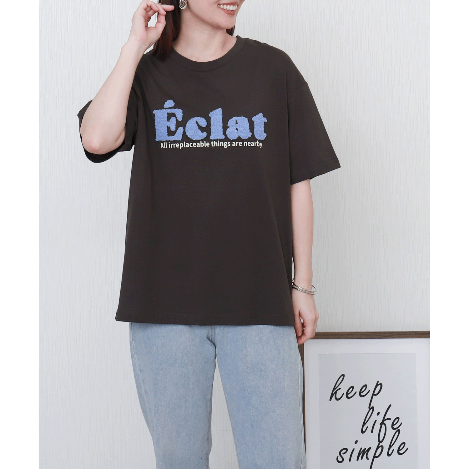 【お取寄せ】 マーブルワルツ  USAコットン接触冷感ビッグロゴ刺しゅうTシャツ