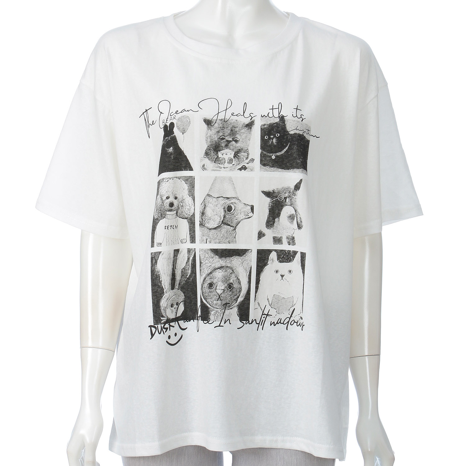 VERITE アニマルプリントTシャツ