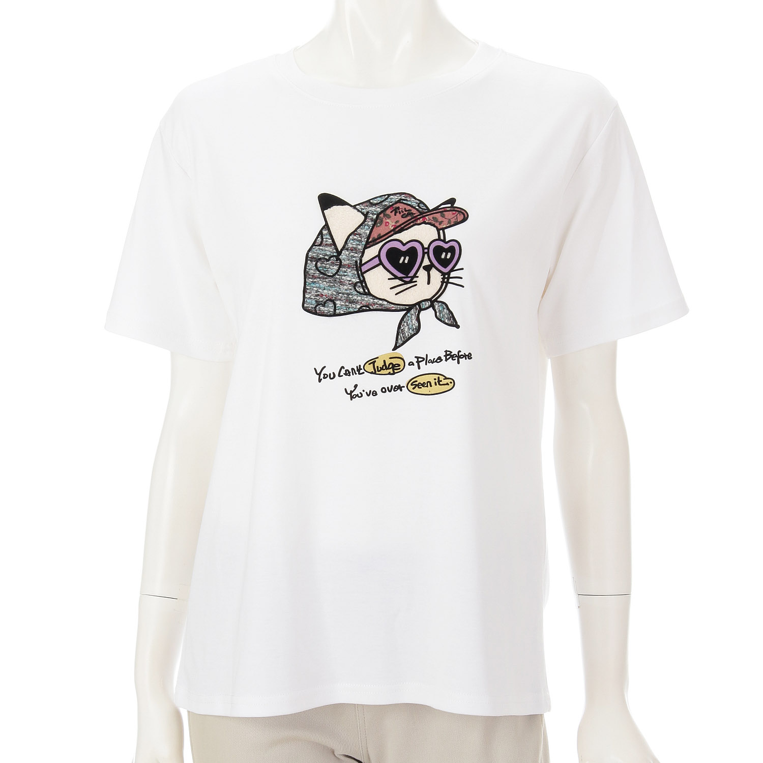 VERITE キャットワッペンロゴプルオーバー