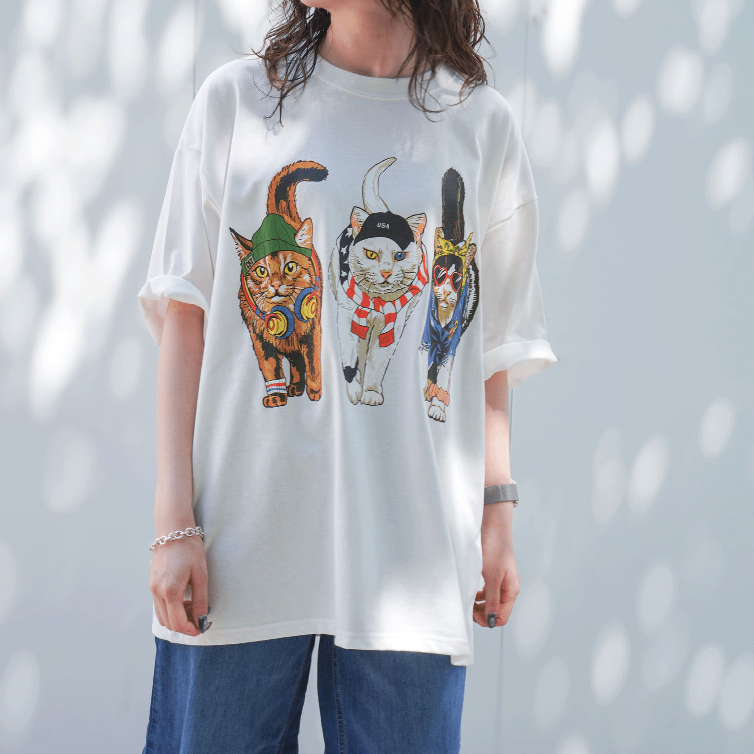 【Insta Live】CORISCO Animal Village 前後プリントネコTシャツ