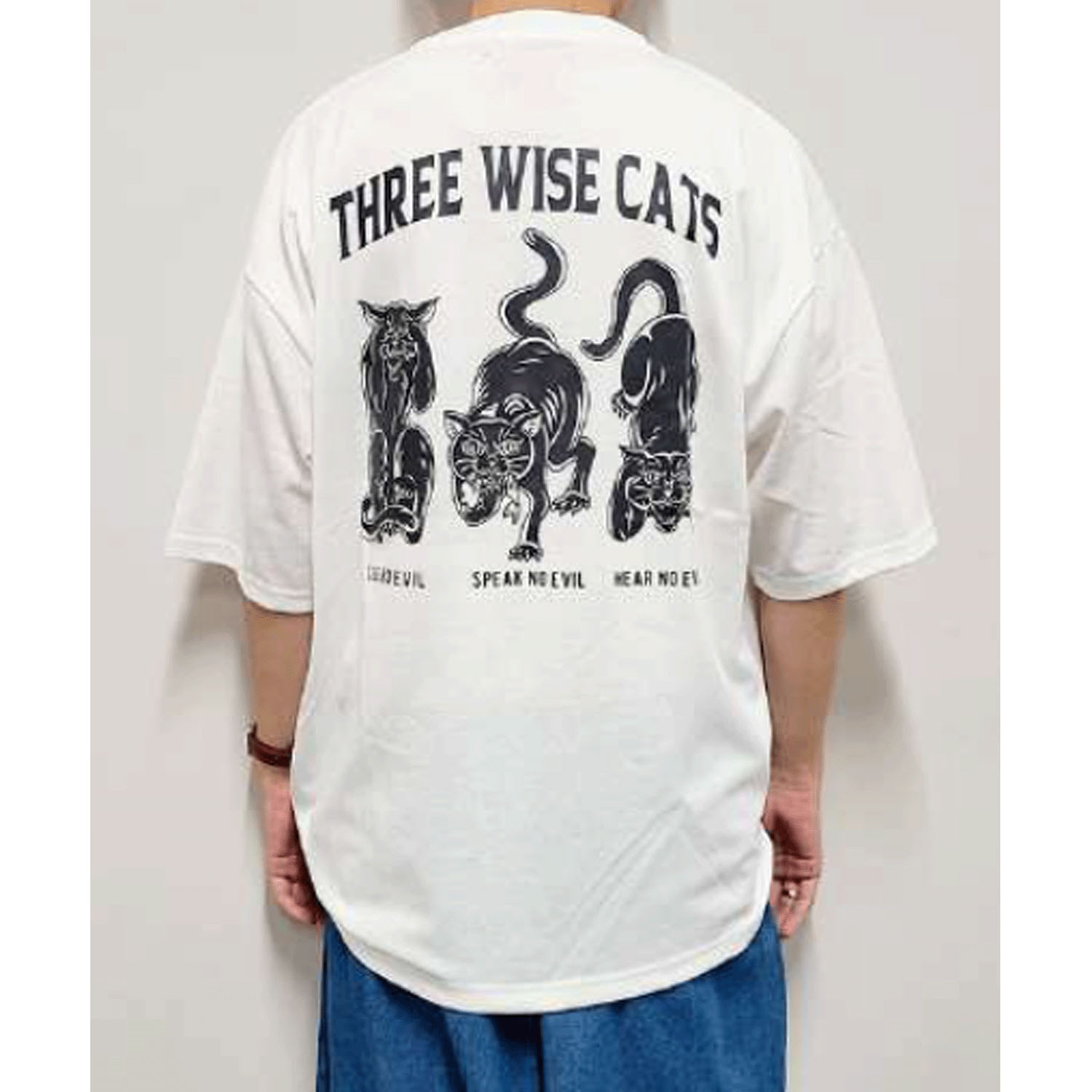 【Insta Live】CORISCO Animal Village 見ざる・言わざる・聞かざるネコ和柄Tシャツ