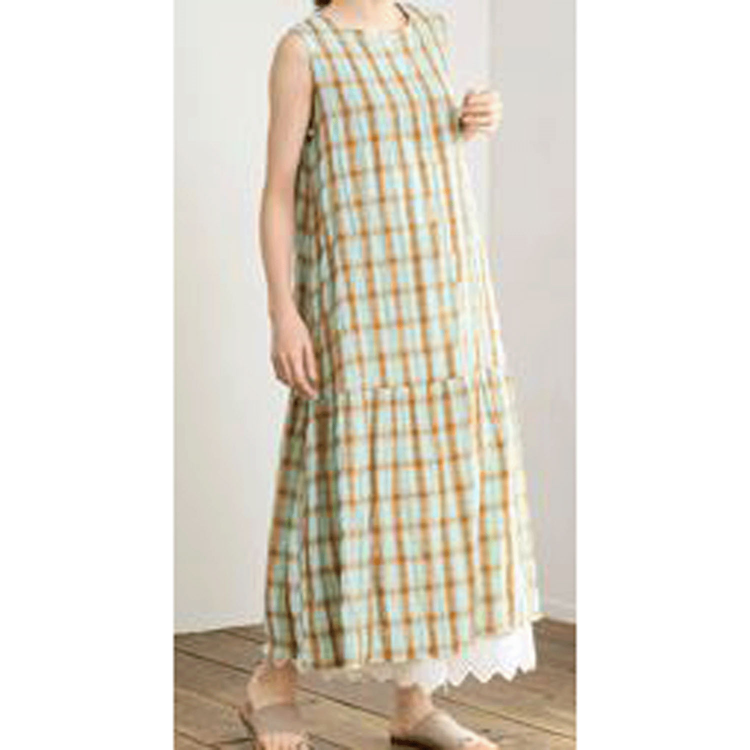 Little Marketシーサイドチェックワンピース