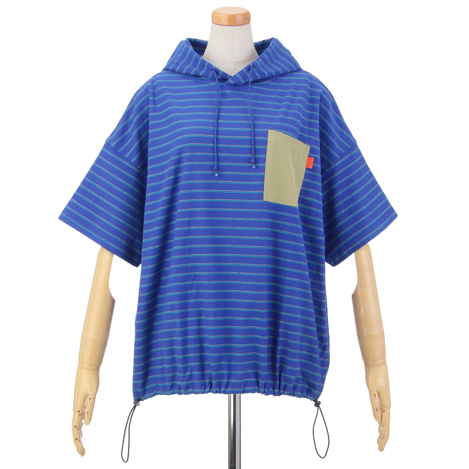 GENTIL 布帛ポケット付きフードTEE