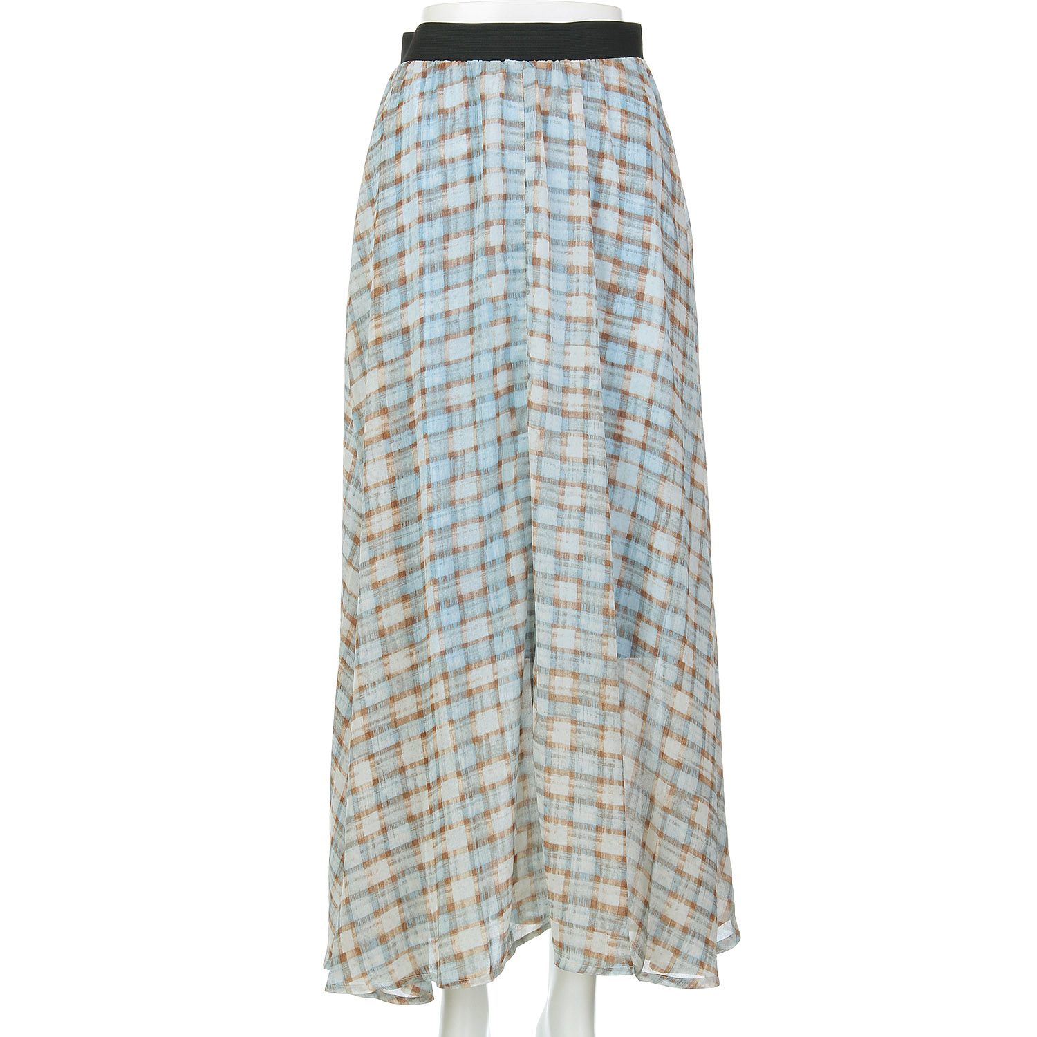 le colis チェック柄シフォンスカート