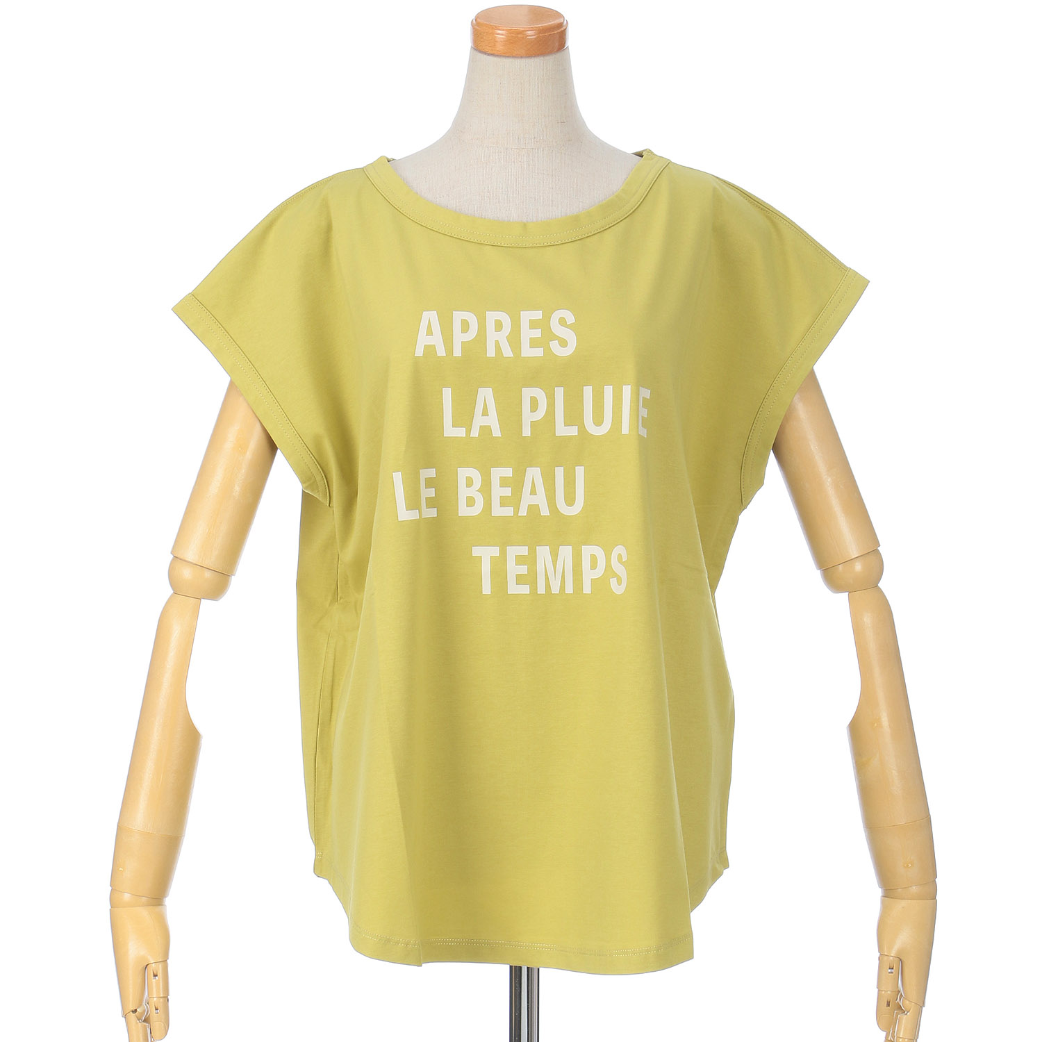 le colis シルケット天竺ロゴプリントフレンチTEE