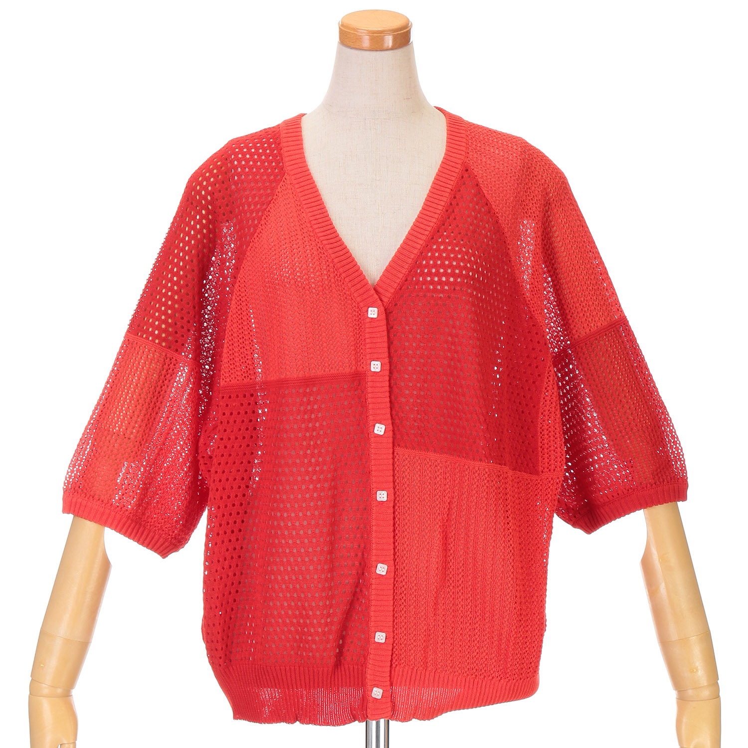 【ETONET限定】 iriey 配色編地切替カーデ