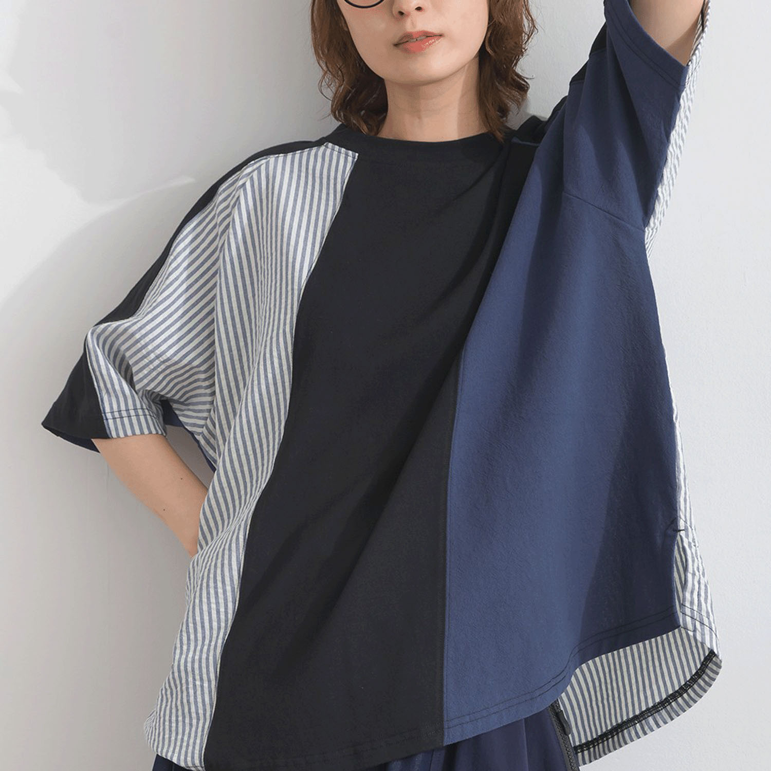 【ETONET限定】 iriey 異素材切替プルオーバー