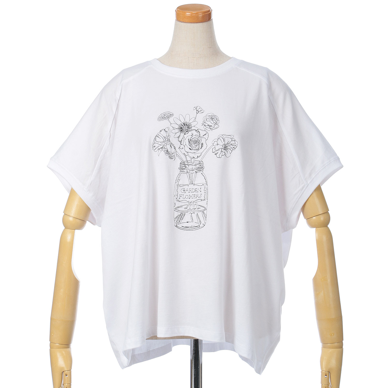 fu－dueka：： 花瓶刺しゅうワイドTee