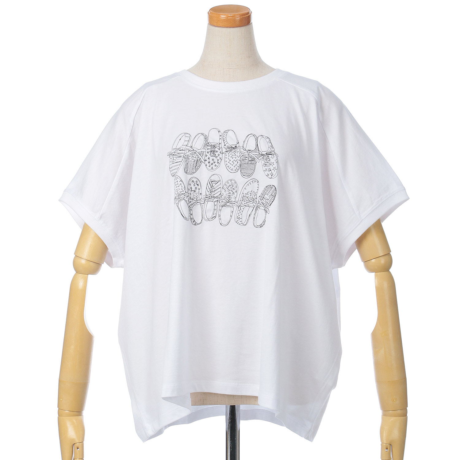 fu－dueka：： くつ刺しゅうワイドTee