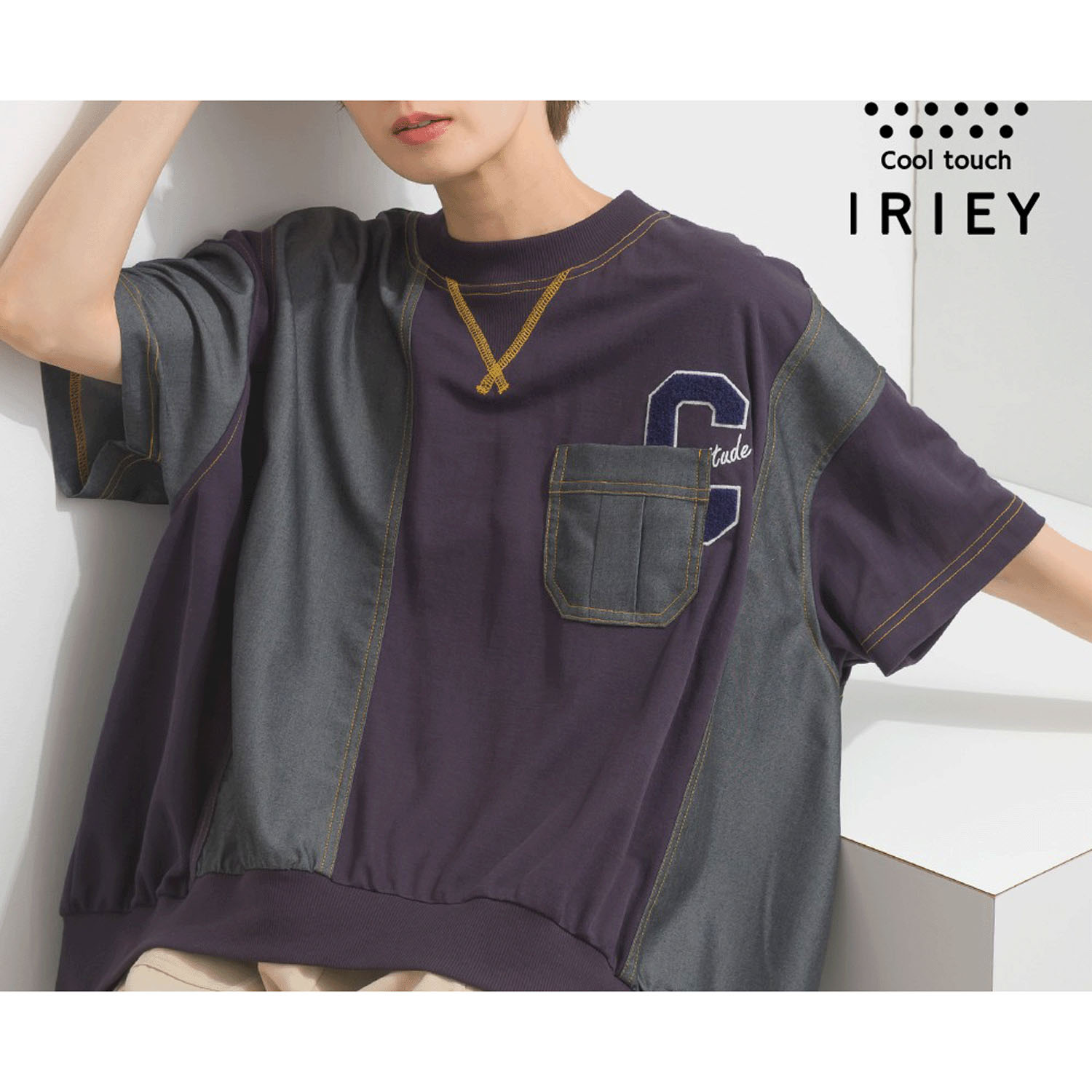 【ETONET限定】 iriey 接触冷感リメイク風プルオーバー