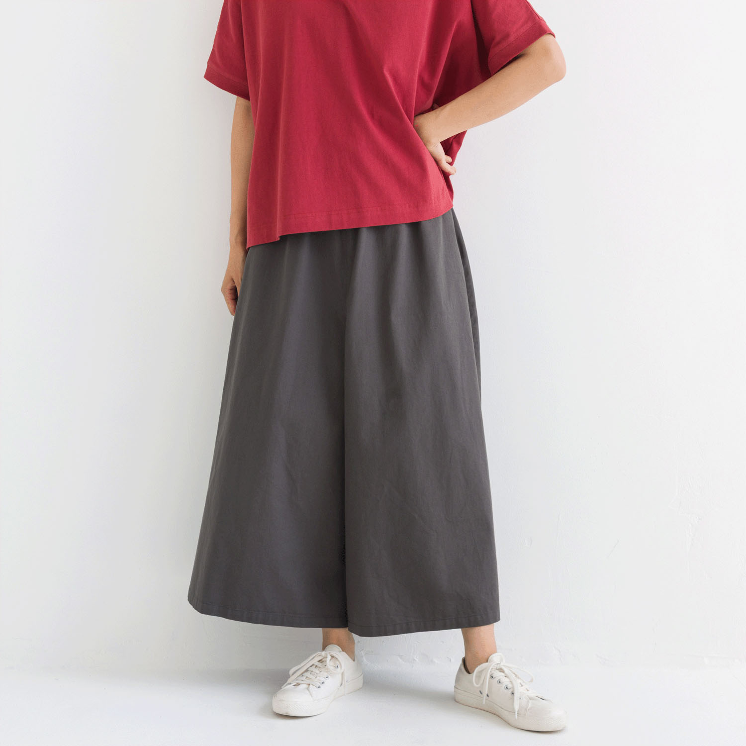 【お取り寄せ】kermu ウエストゴムワイドパンツ