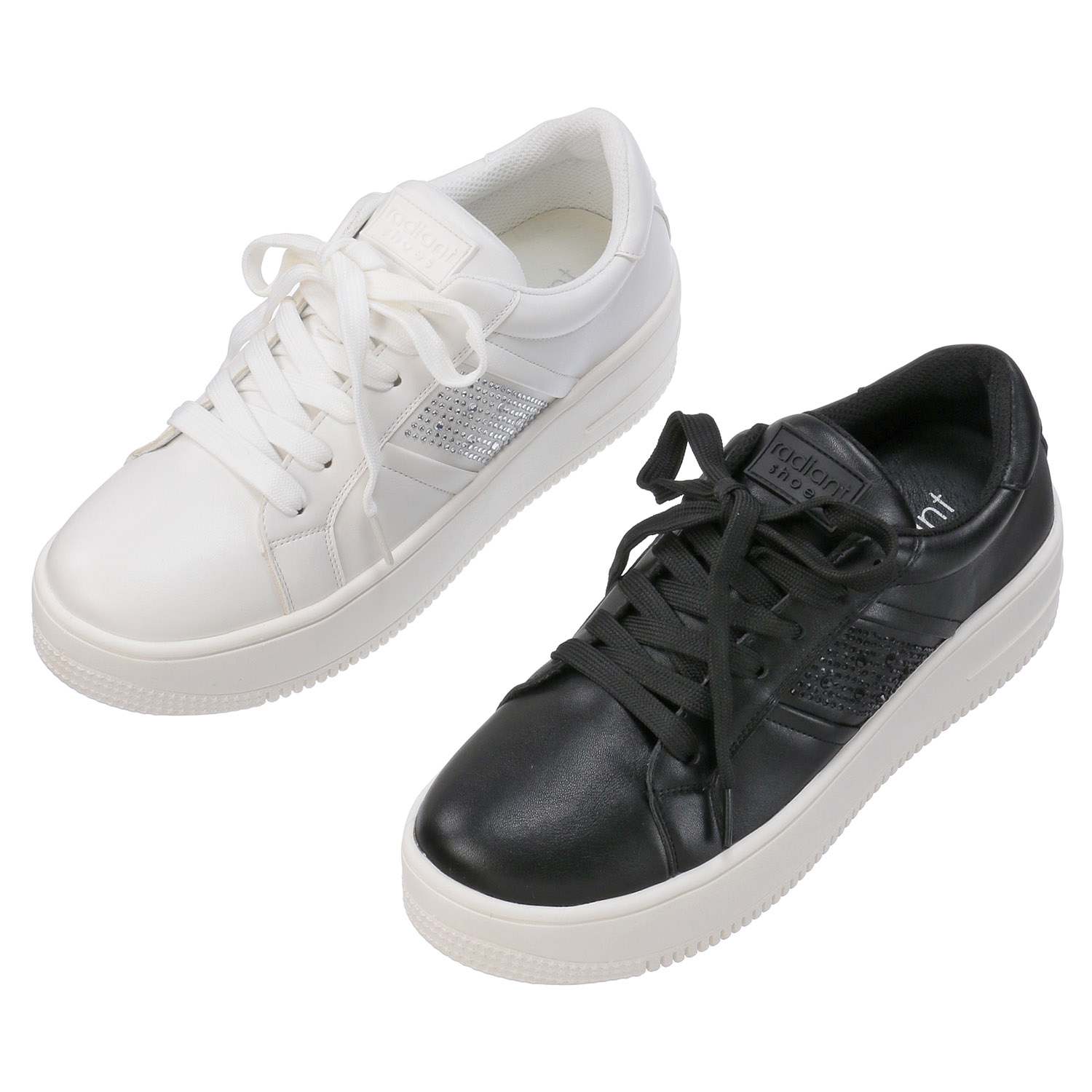 radiant shoes サイドビジューコートスニーカー