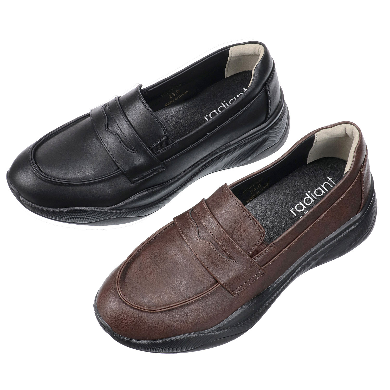 radiant shoes ウェッジソールローファーシューズ HC4733