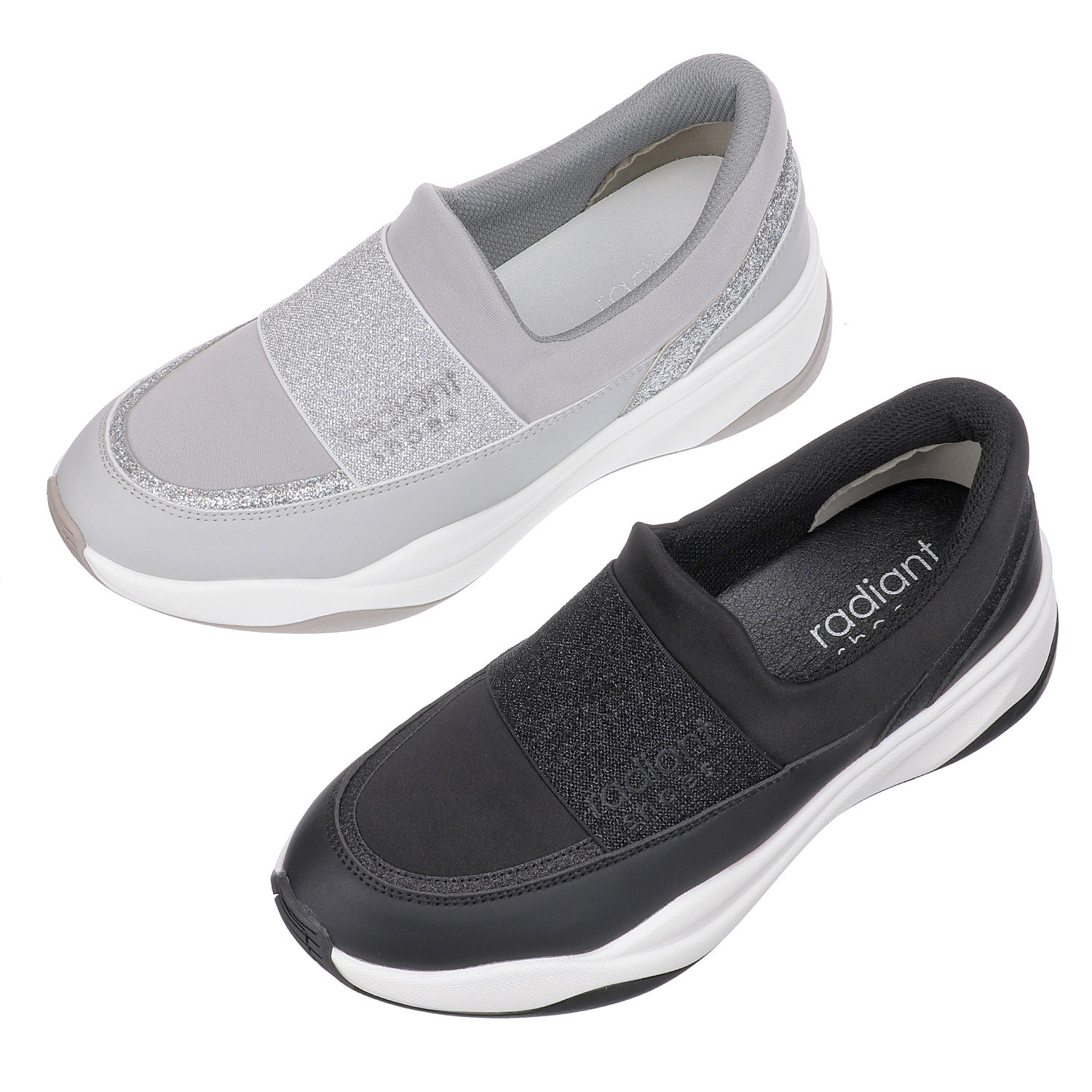 radiant shoes ニットゴムスリッポンシューズ HC4641