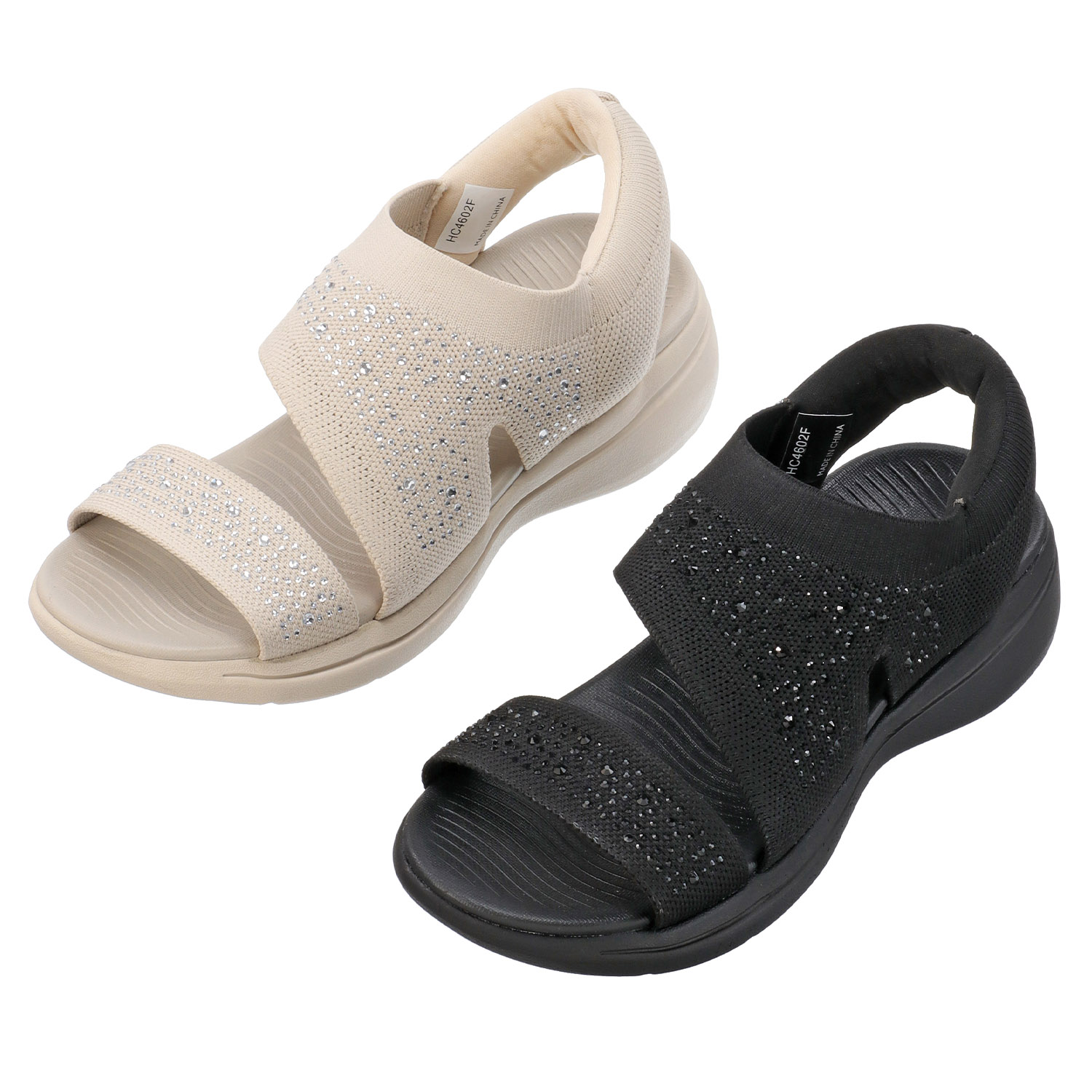 radiant shoes ビジューニットサンダル HC4602F