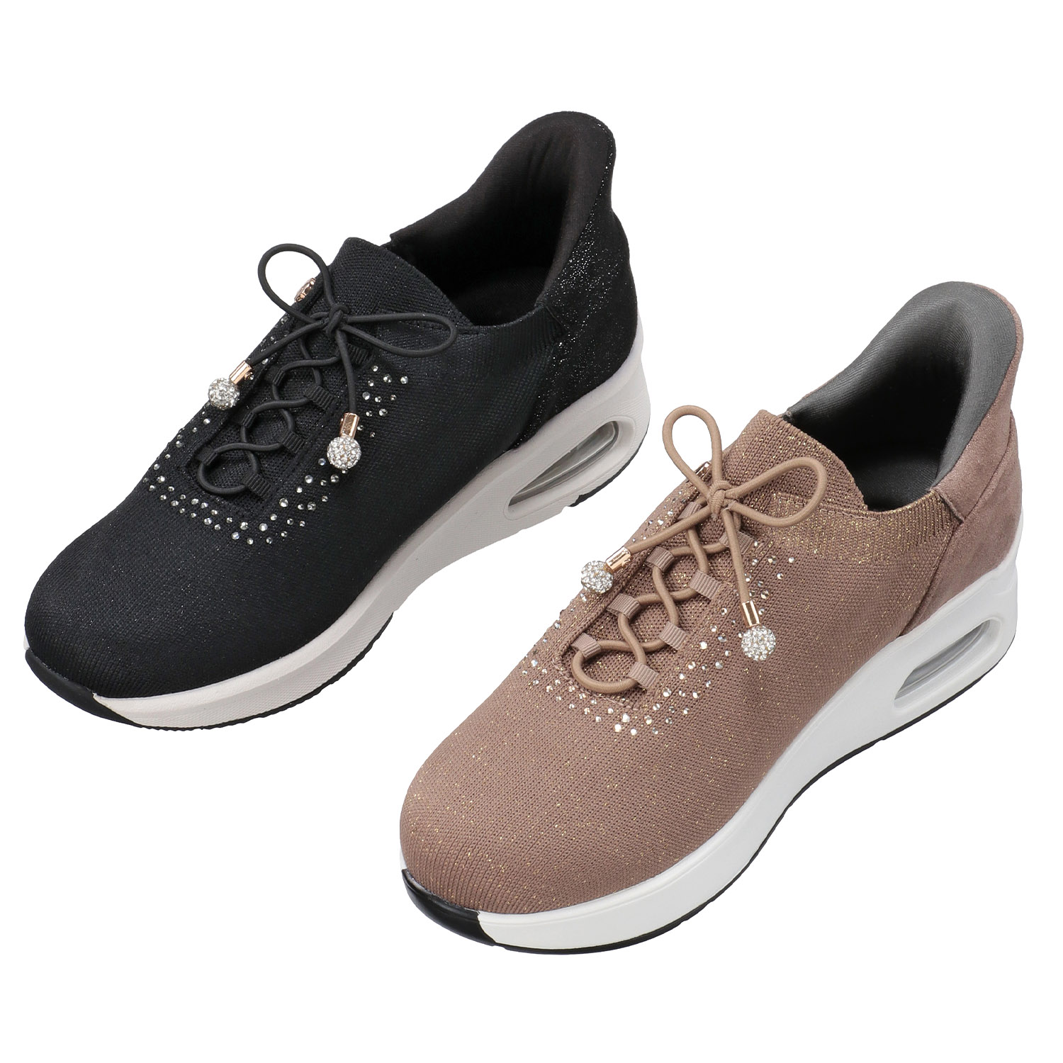 HIROKO KOSHINO FEMME クイックフィット ニットスニーカ－HRL9002
