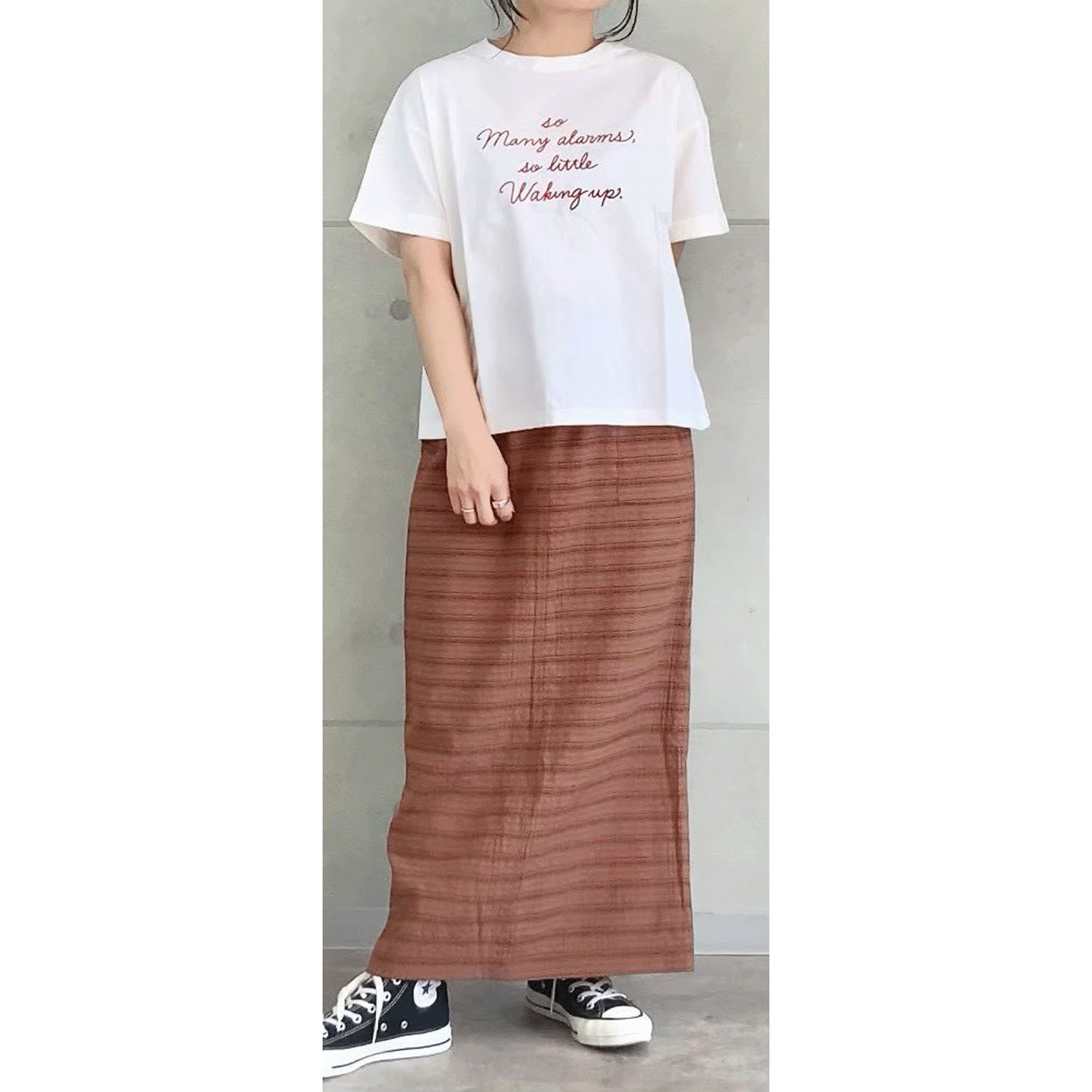 AUG 袖ロールスヌーズTEE