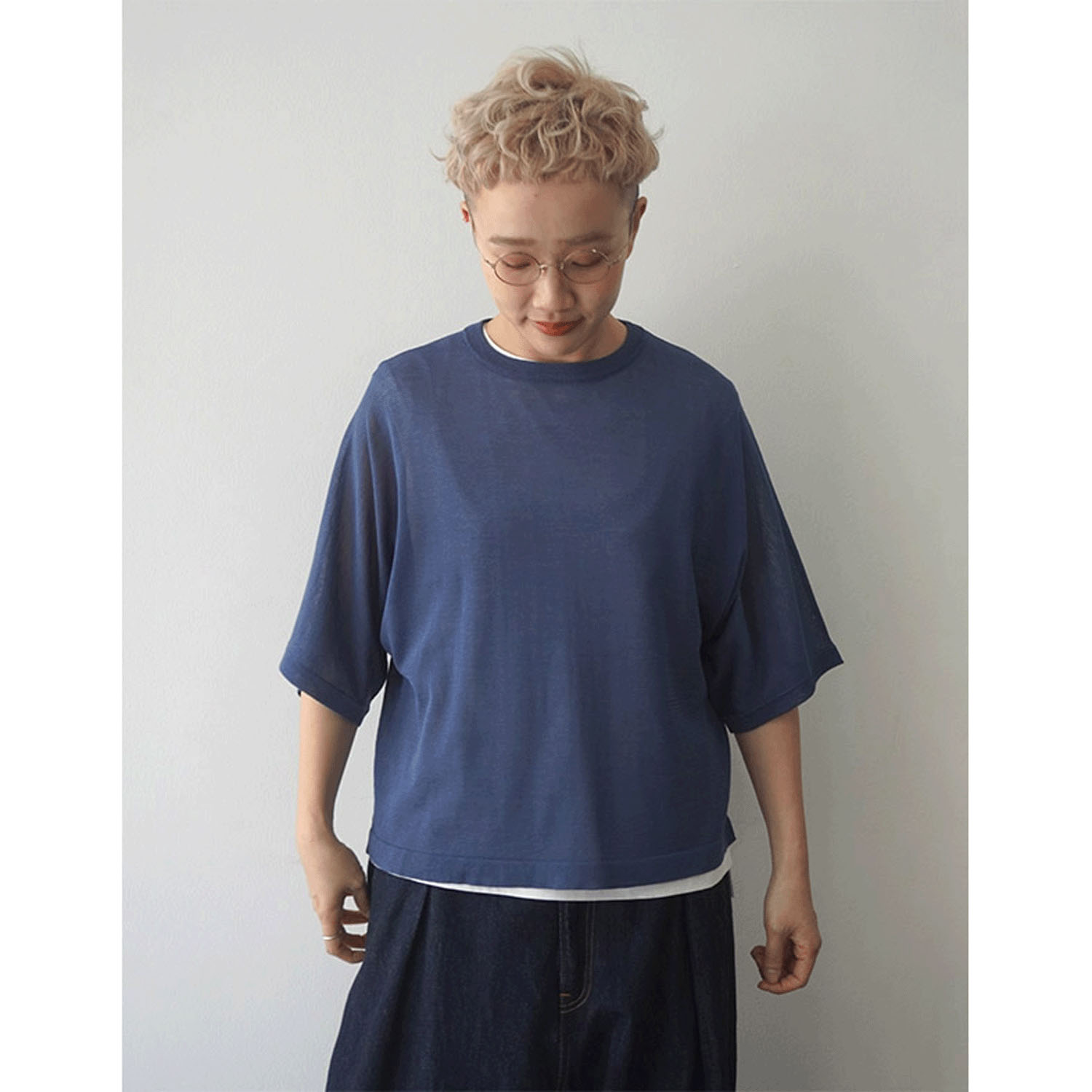 【InstaLive】mao made ハーフスリーブニットTEE