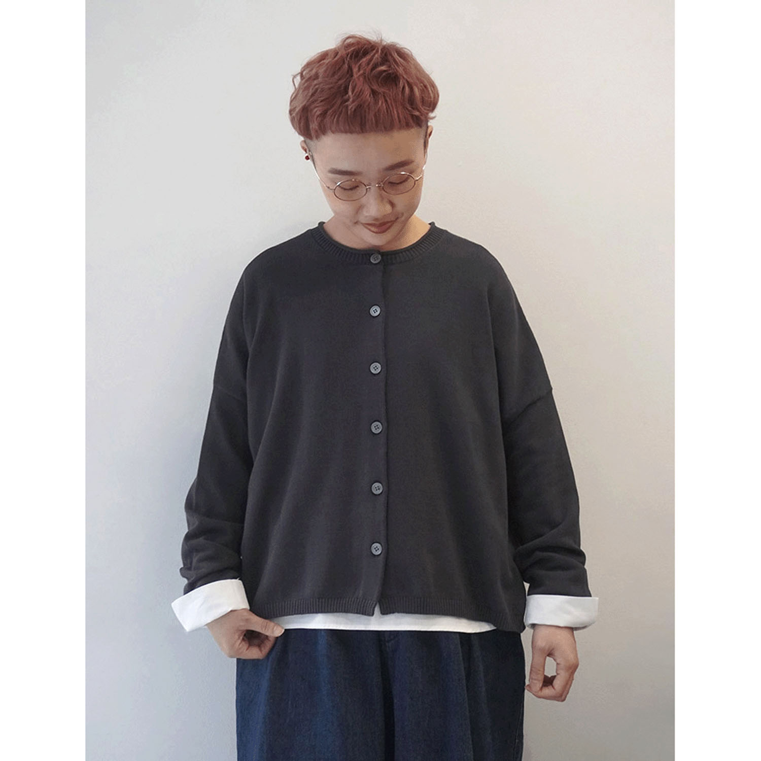 mao made 2WAYシンプルワイドニットプルオーバー＋ブラウス