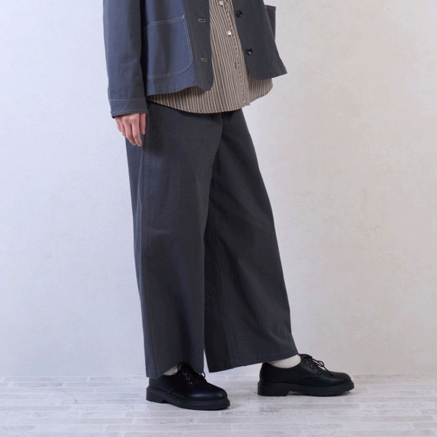 le ciel de demain コットンストレッチツイルパンツ