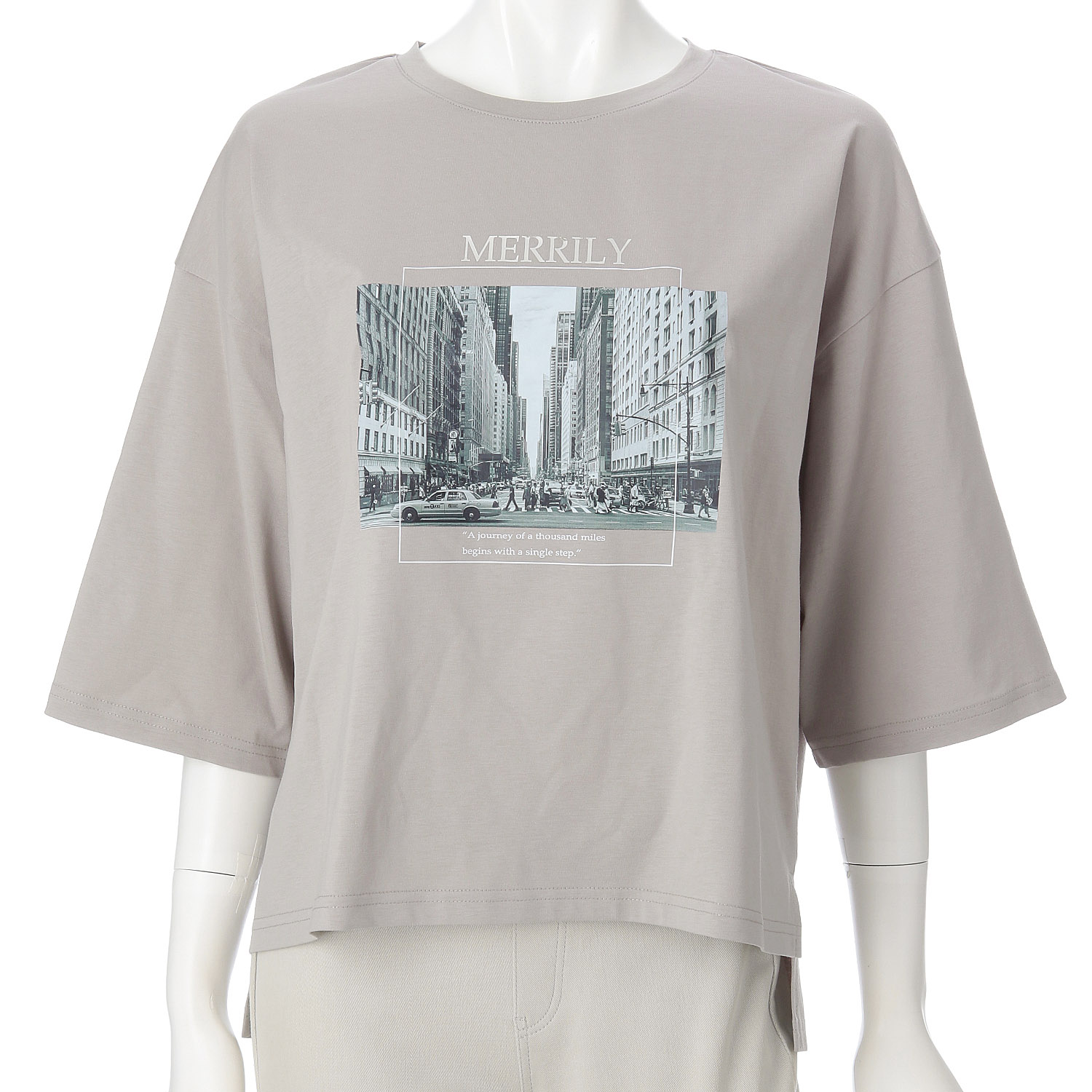 【InstaLive】epidemique フォトプリント6分袖Tシャツ