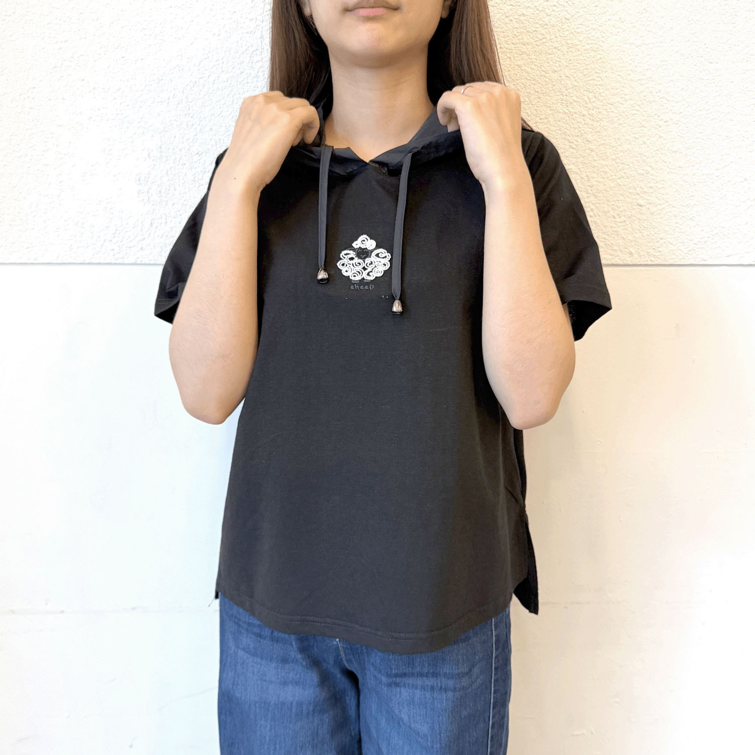 ハブラシ刺繍パーカーTシャツ