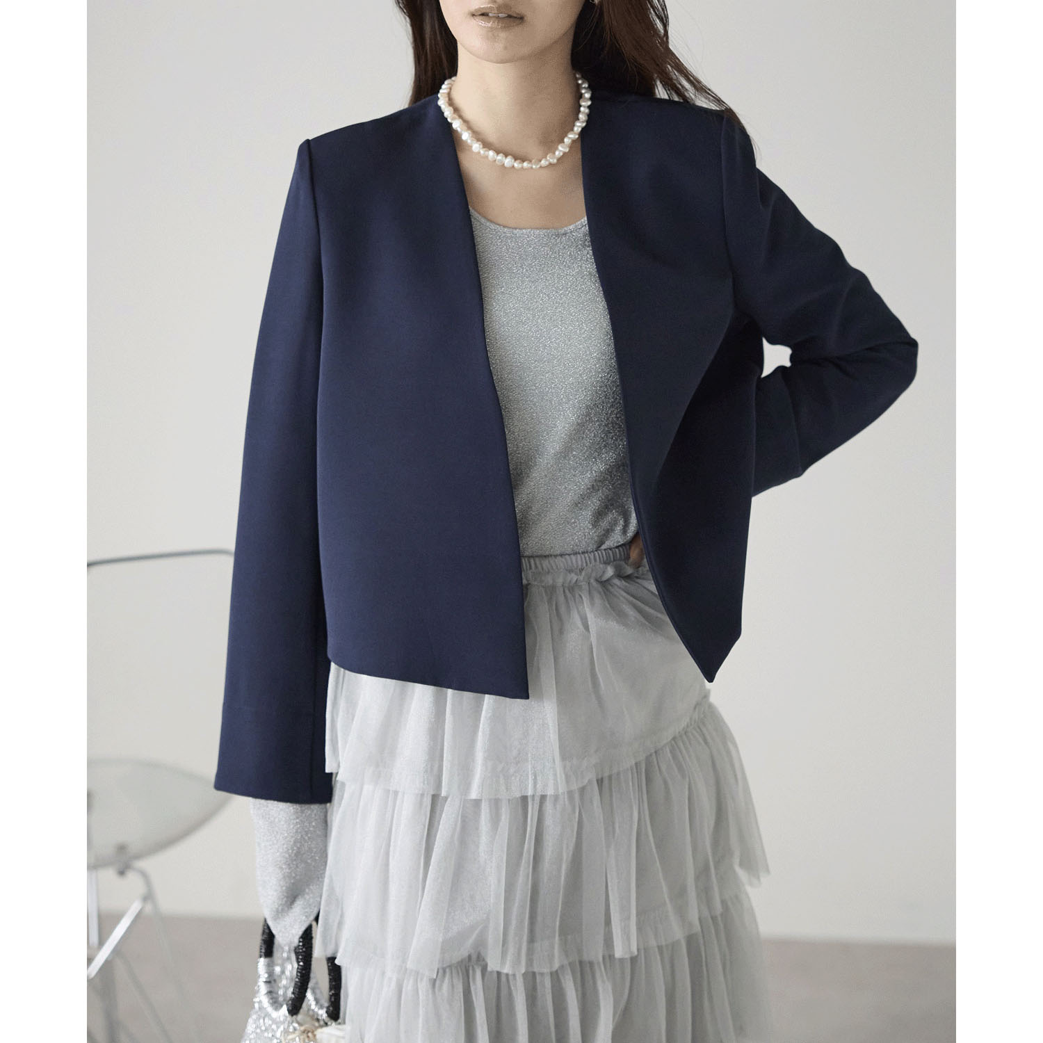 【お取り寄せ】PREFERIR ストレッチショートジャケット