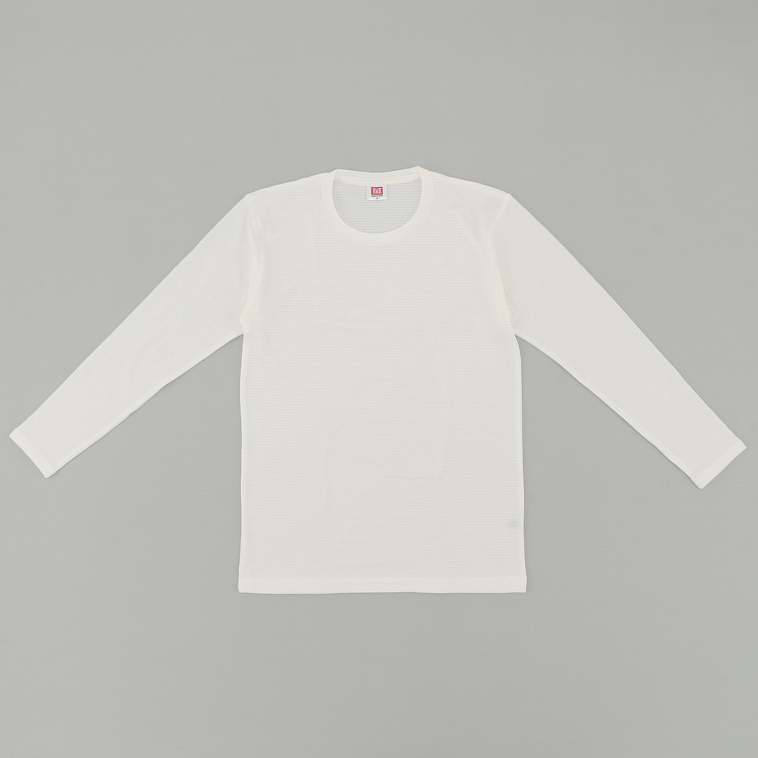 BVD メンズ 瞬暖グリッドテック 丸首長袖Tシャツ