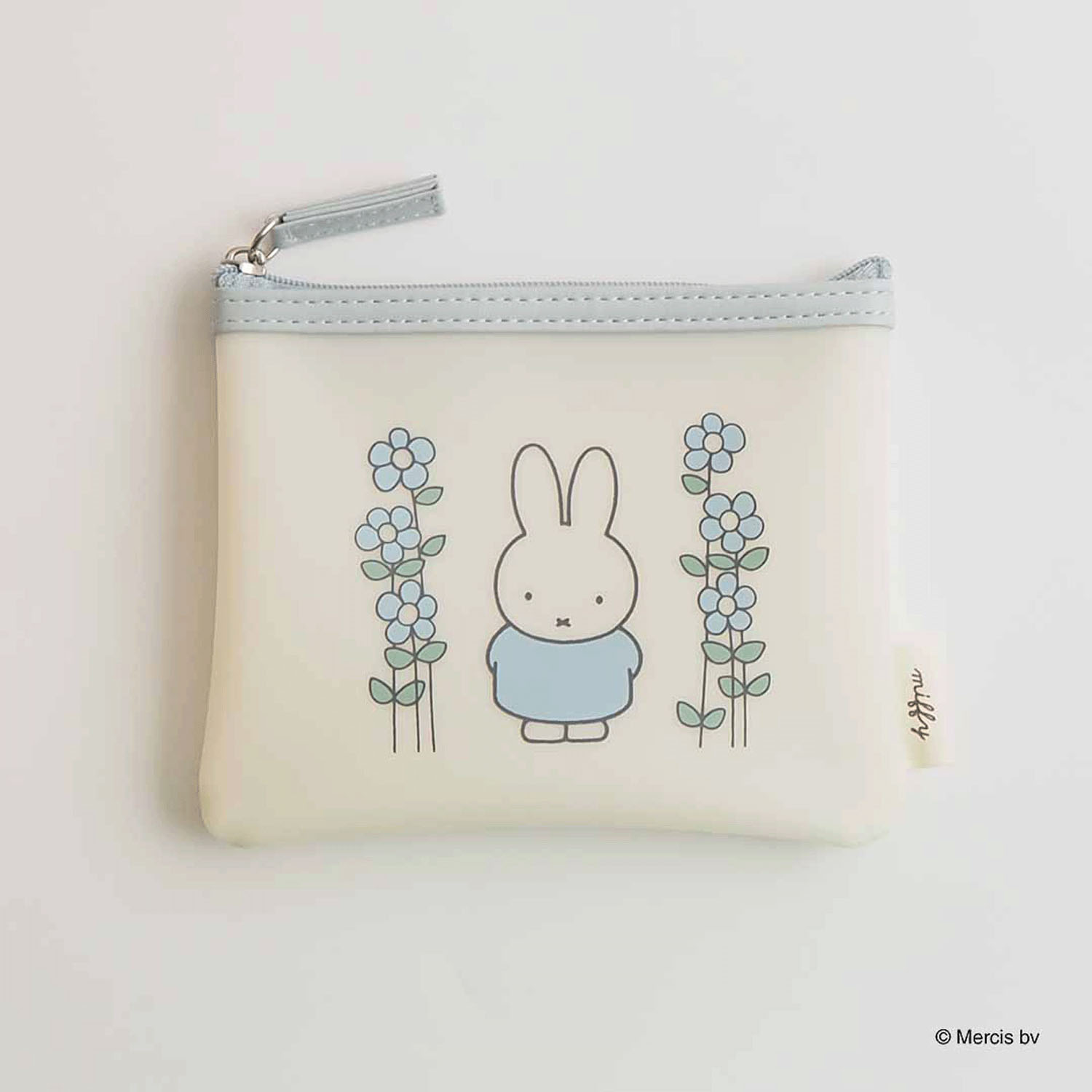 ミッフィー MIFFY MILKY PVC ミニフラットポーチ ブルー