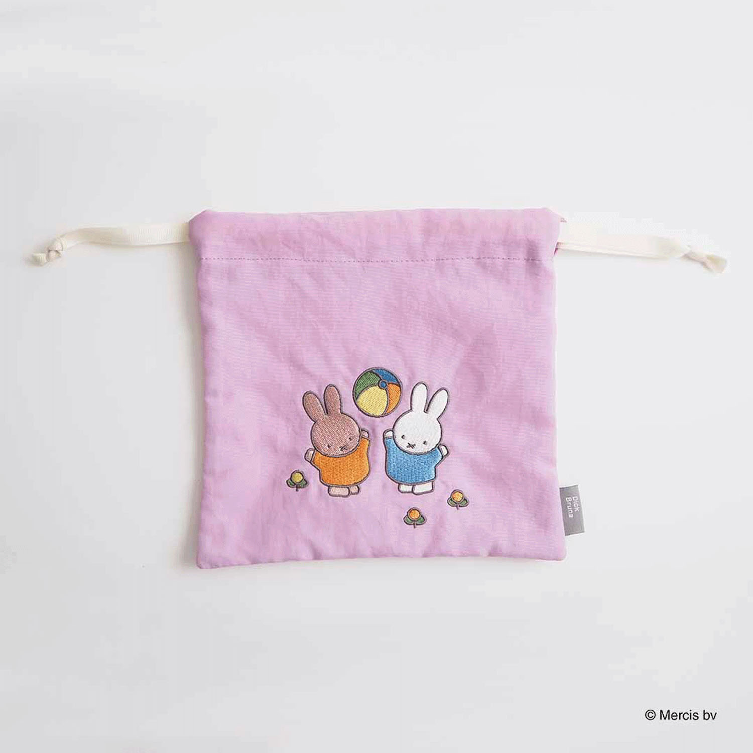 ミッフィー BRUNA MOTIF EMBROIDERY 巾着 ピンク