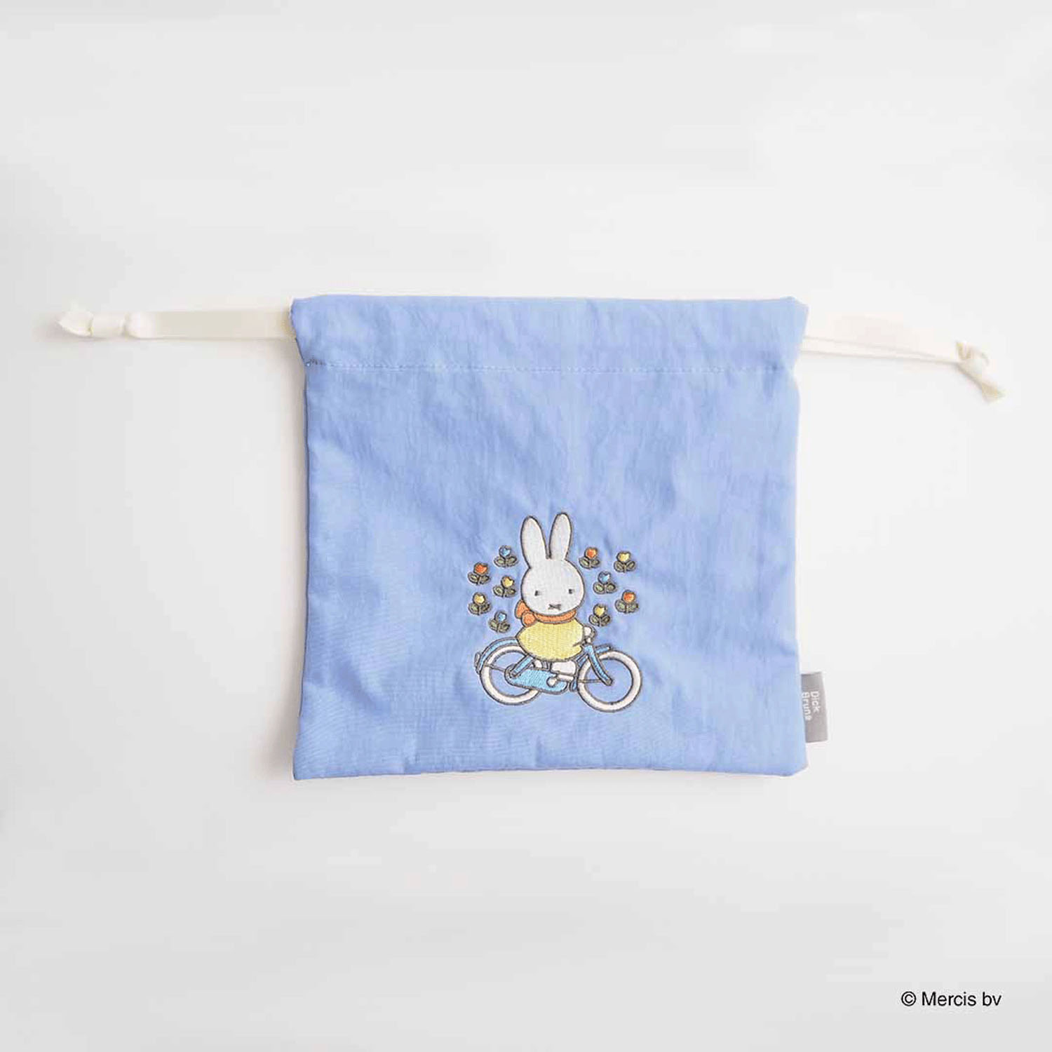 ミッフィー BRUNA MOTIF EMBROIDERY 巾着 ブルー