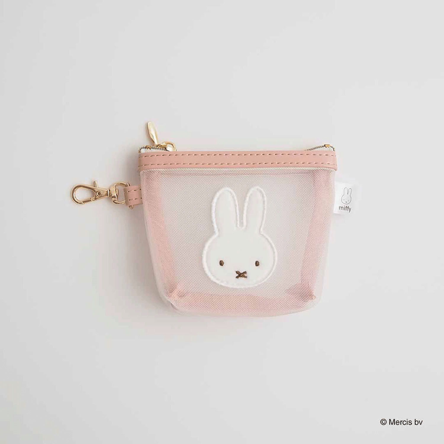 ミッフィー BRUNA MESH EMBROIDERY マイクロミニ台形ポーチ ピンク