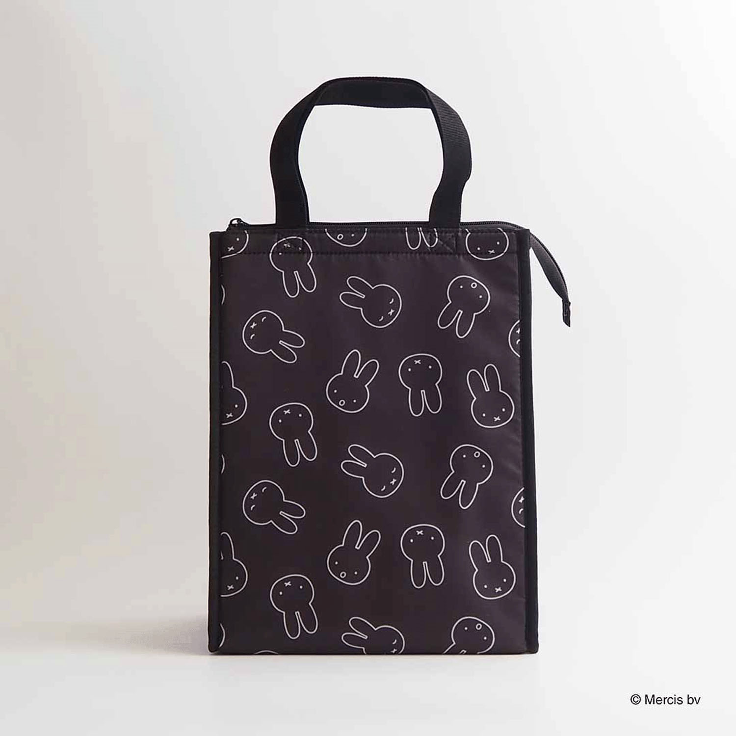 ミッフィー MIFFY LARGE FACE 保冷保温 ショッピングバッグ ブラック