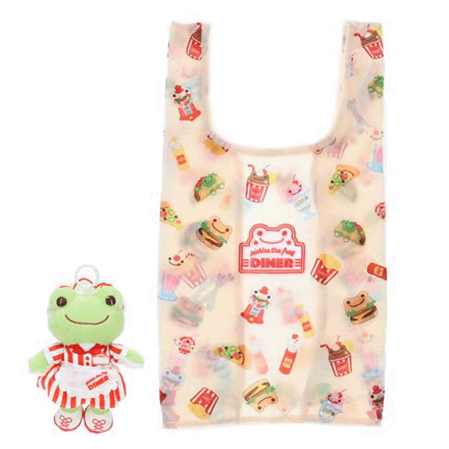 かえるのピクルス レトロダイナー ぬいぐるみエコバッグ