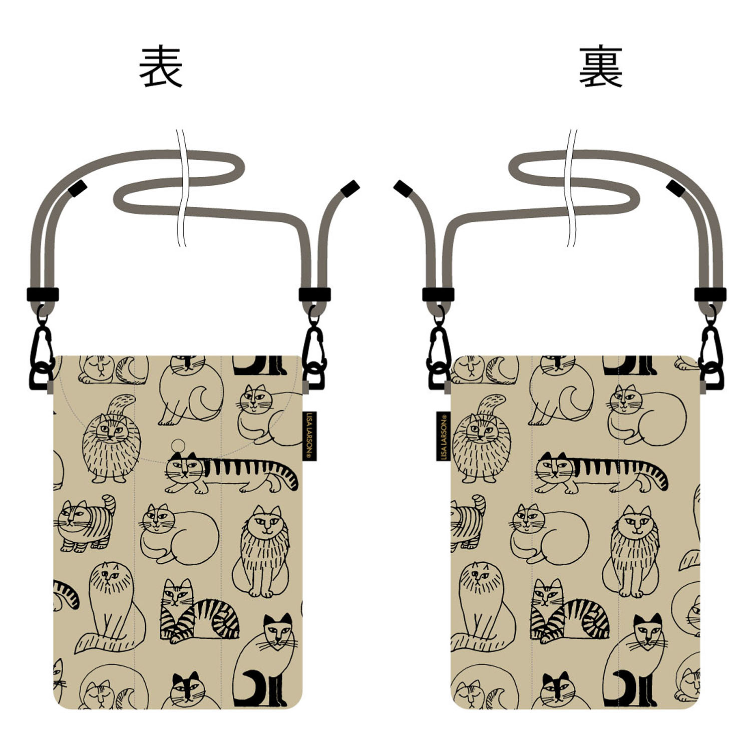 ［サコッシュ］ リサ・ラーソン スケッチねこたち