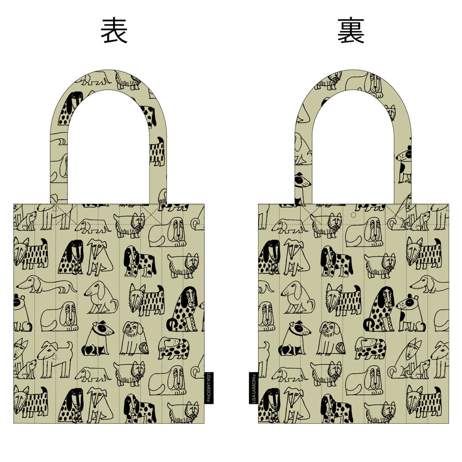 ［トートバッグ］ リサ・ラーソン スケッチいぬたち