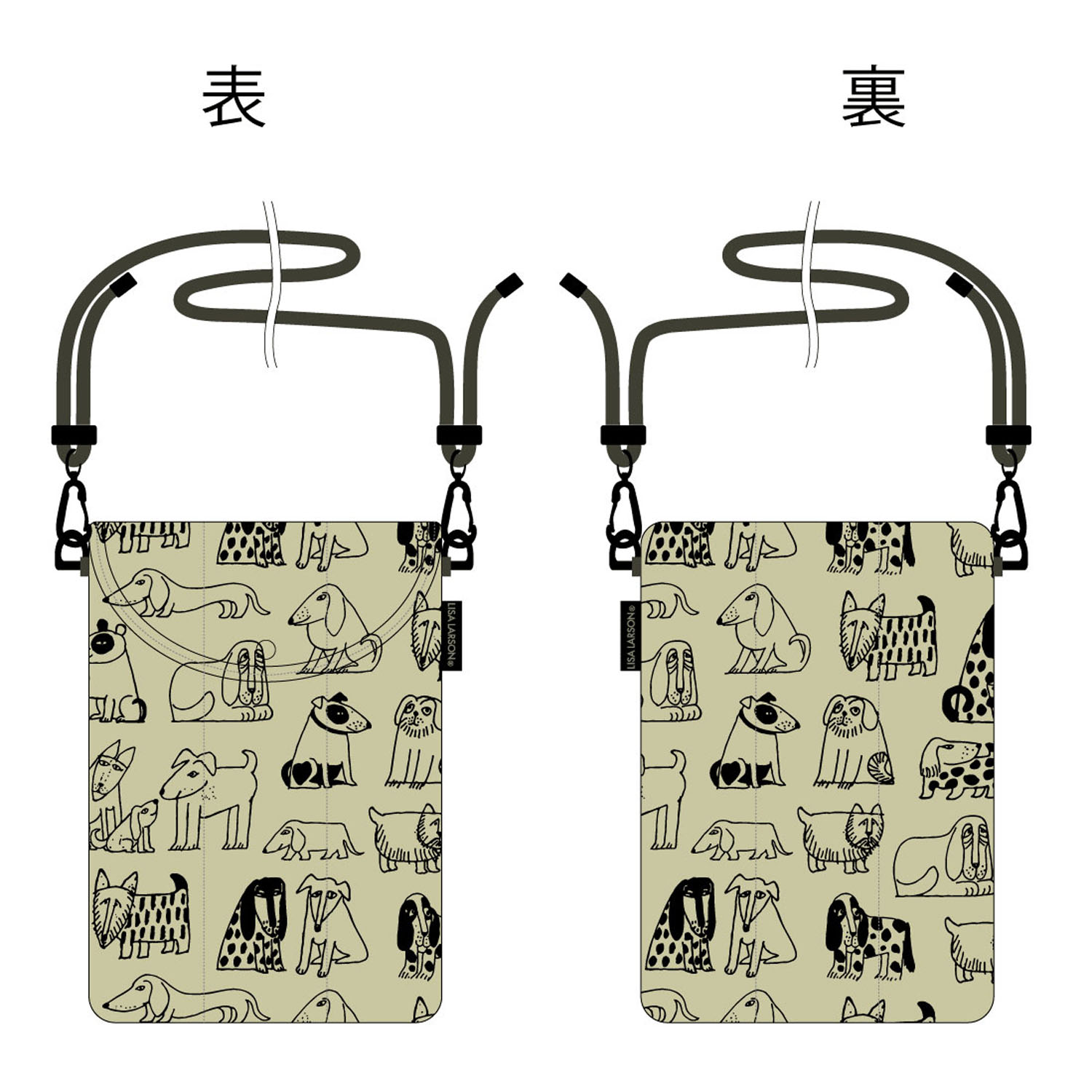［サコッシュ］ リサ・ラーソン スケッチいぬたち