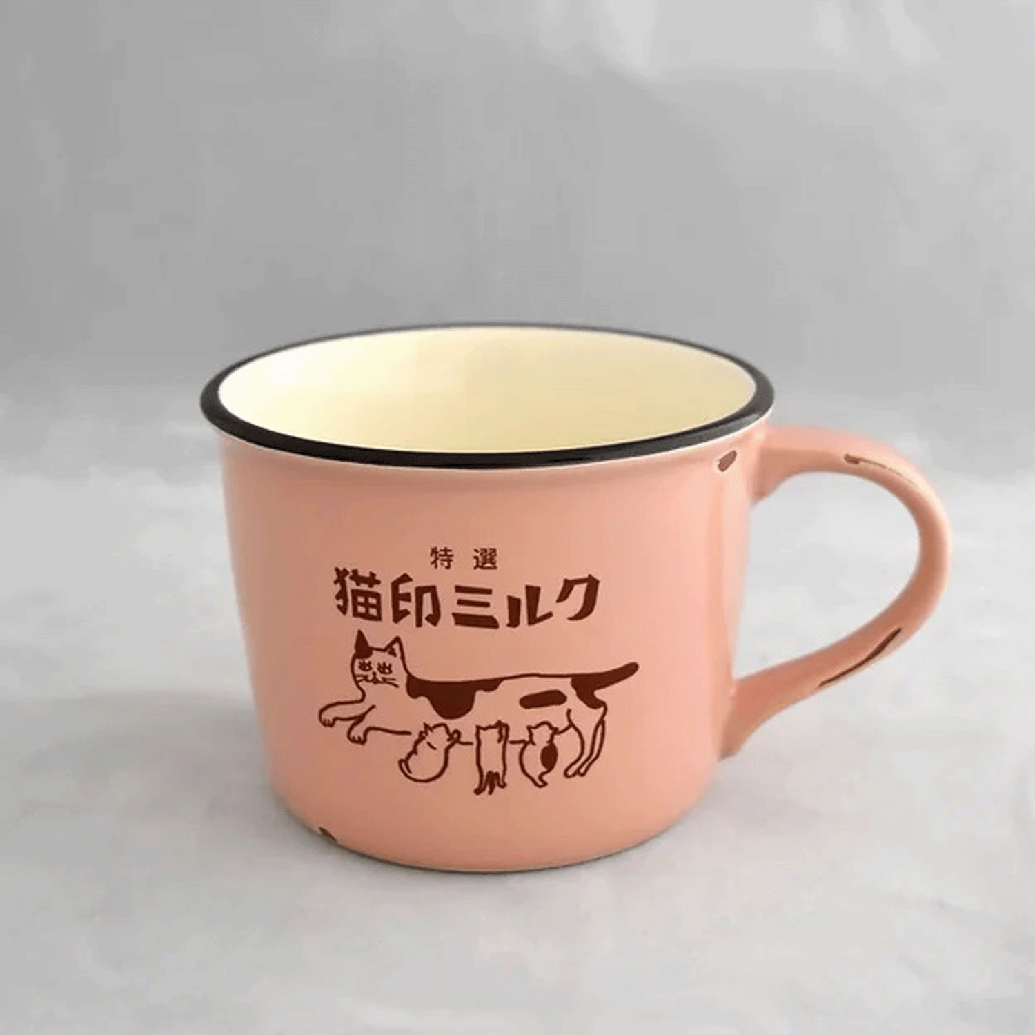 猫印ミルク マグカップ ピンク