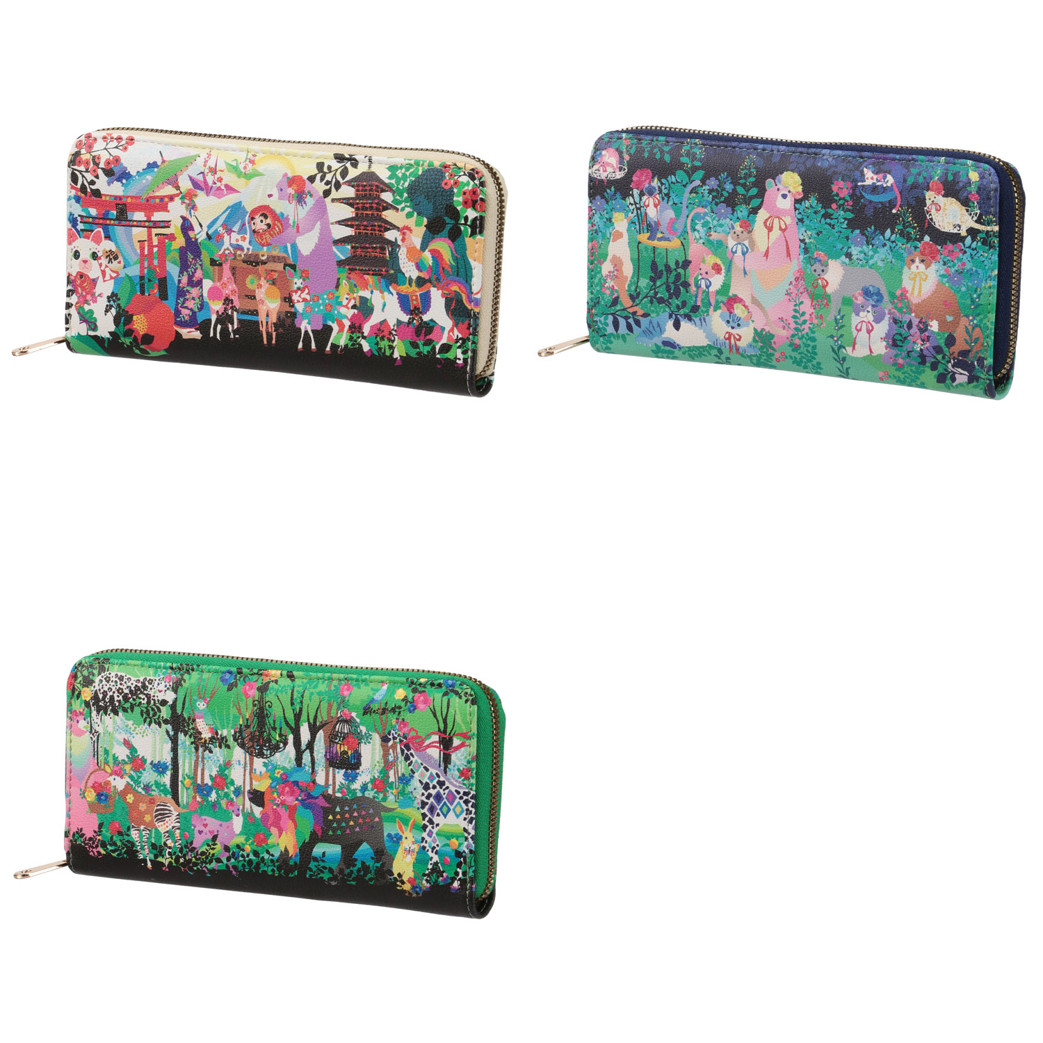 【ホラグチカヨ】 ラウンドファスナー長財布