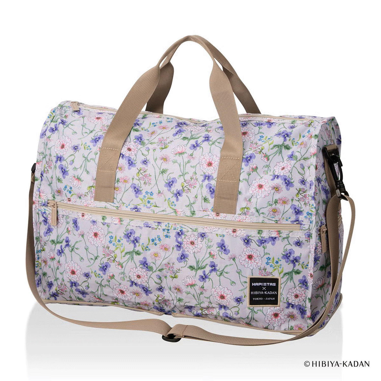 【日比谷花壇】 折り畳みボストンバッグ Lサイズ38L
