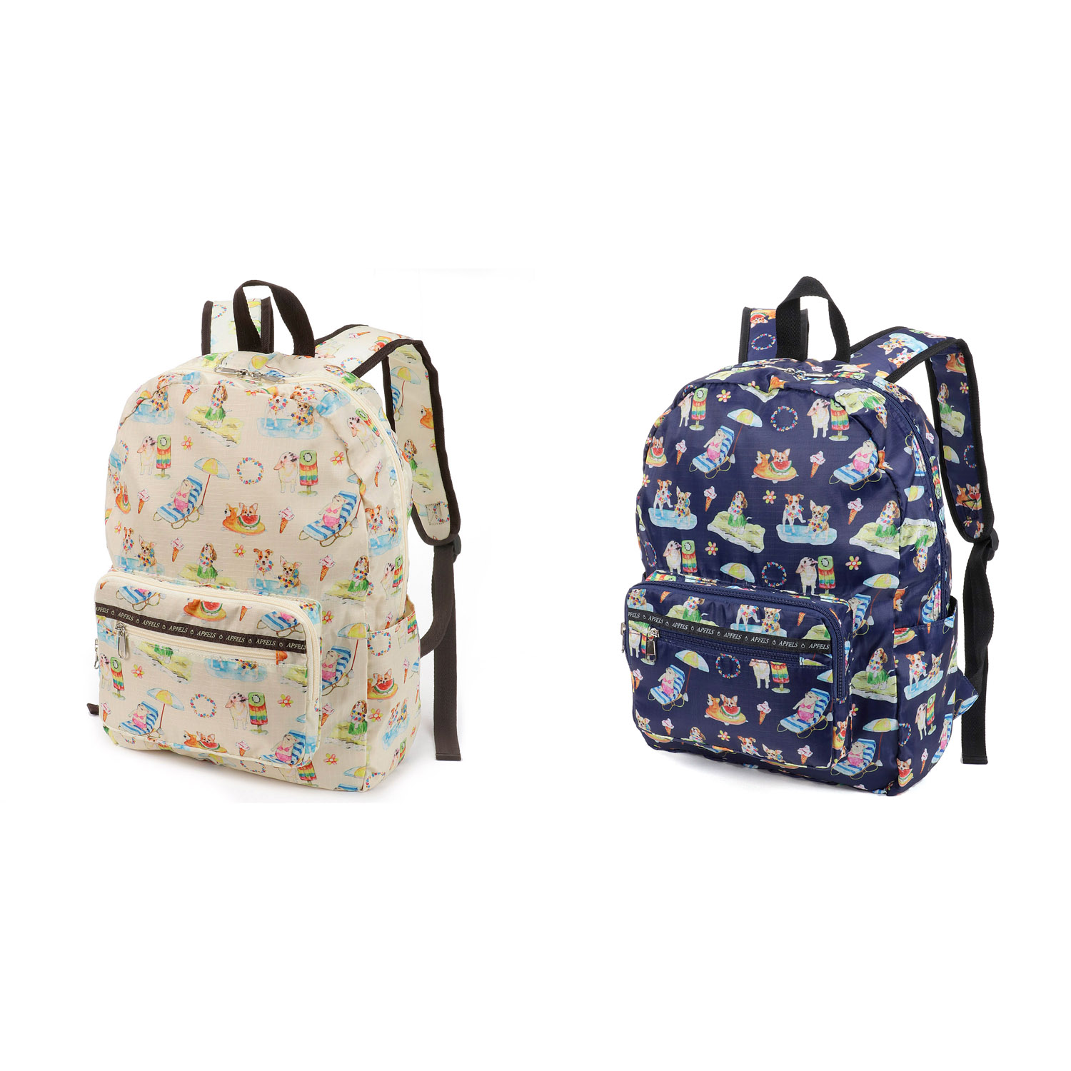 【6月下旬入荷予定】リップビーチドッグ柄コンパクトリュックサック