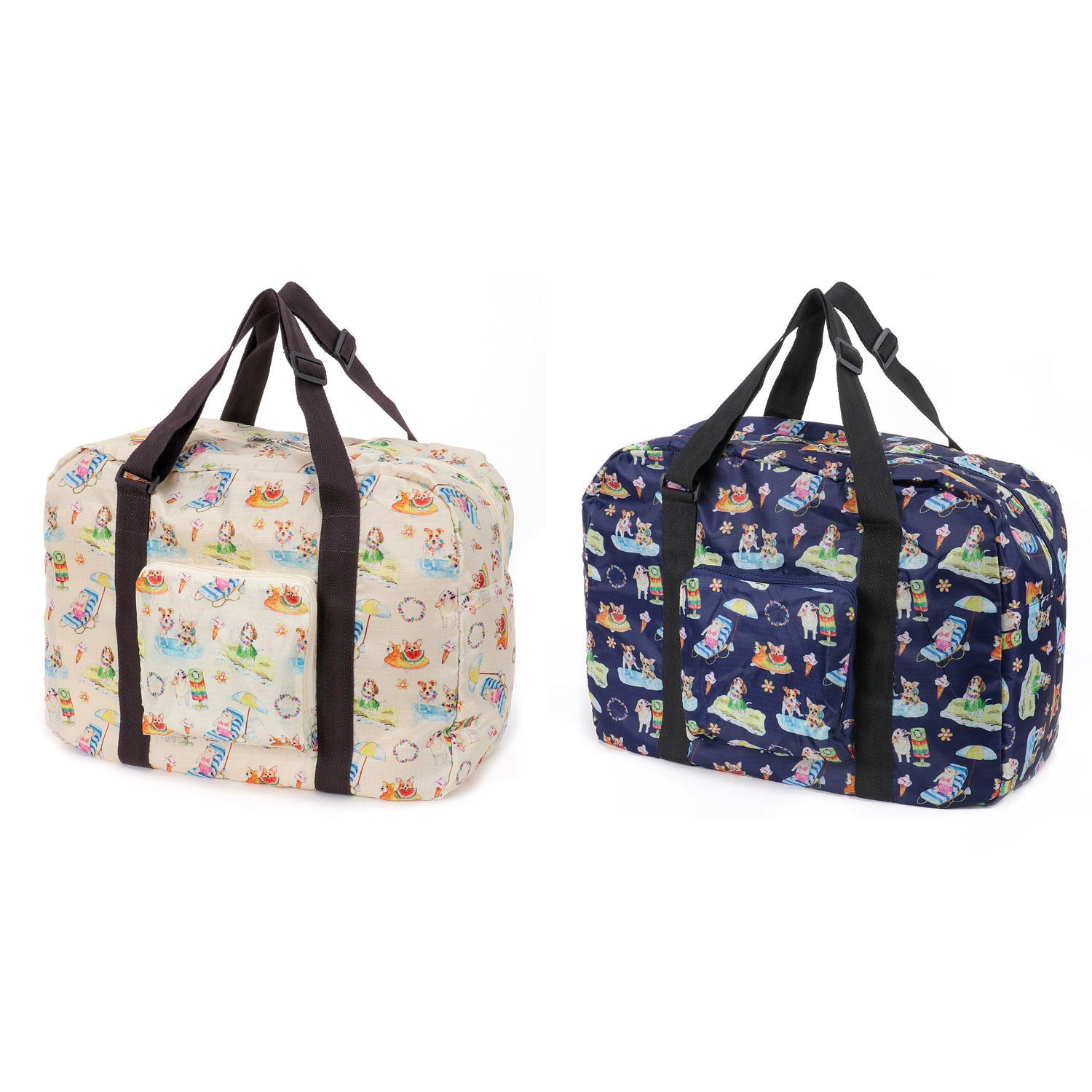 【6月下旬入荷予定】リップビーチドッグ柄コンパクトボストンバッグ
