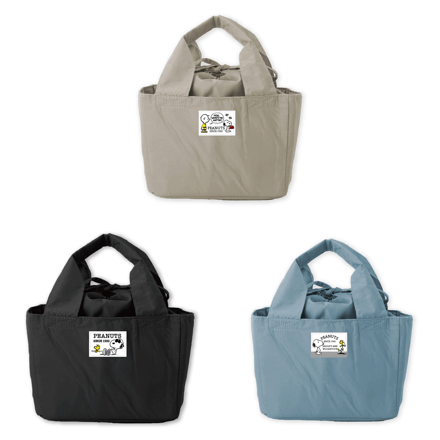 スヌーピー保冷巾着型ランチバッグ