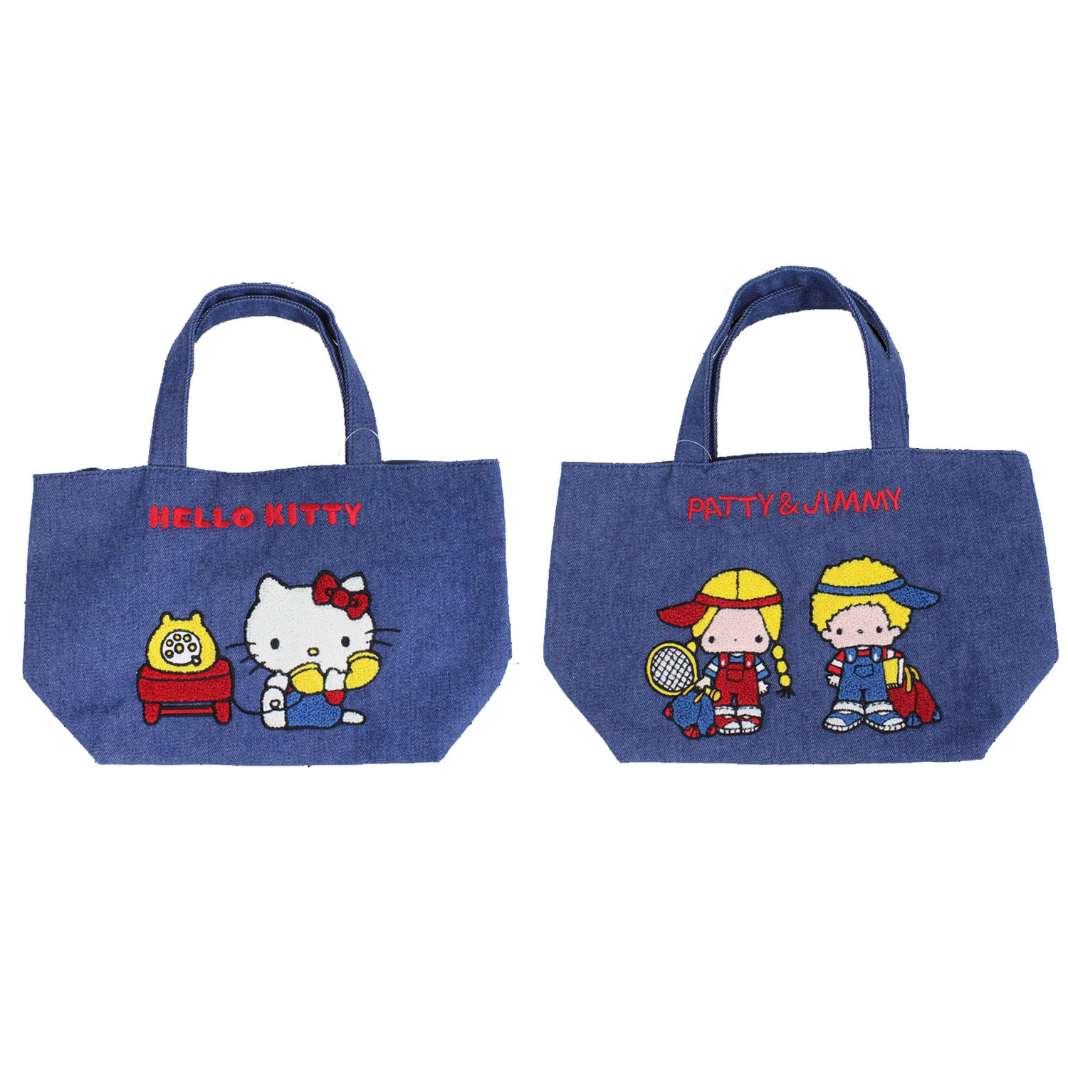 サンリオキャラクターズ サガラ刺繍デニムバッグ